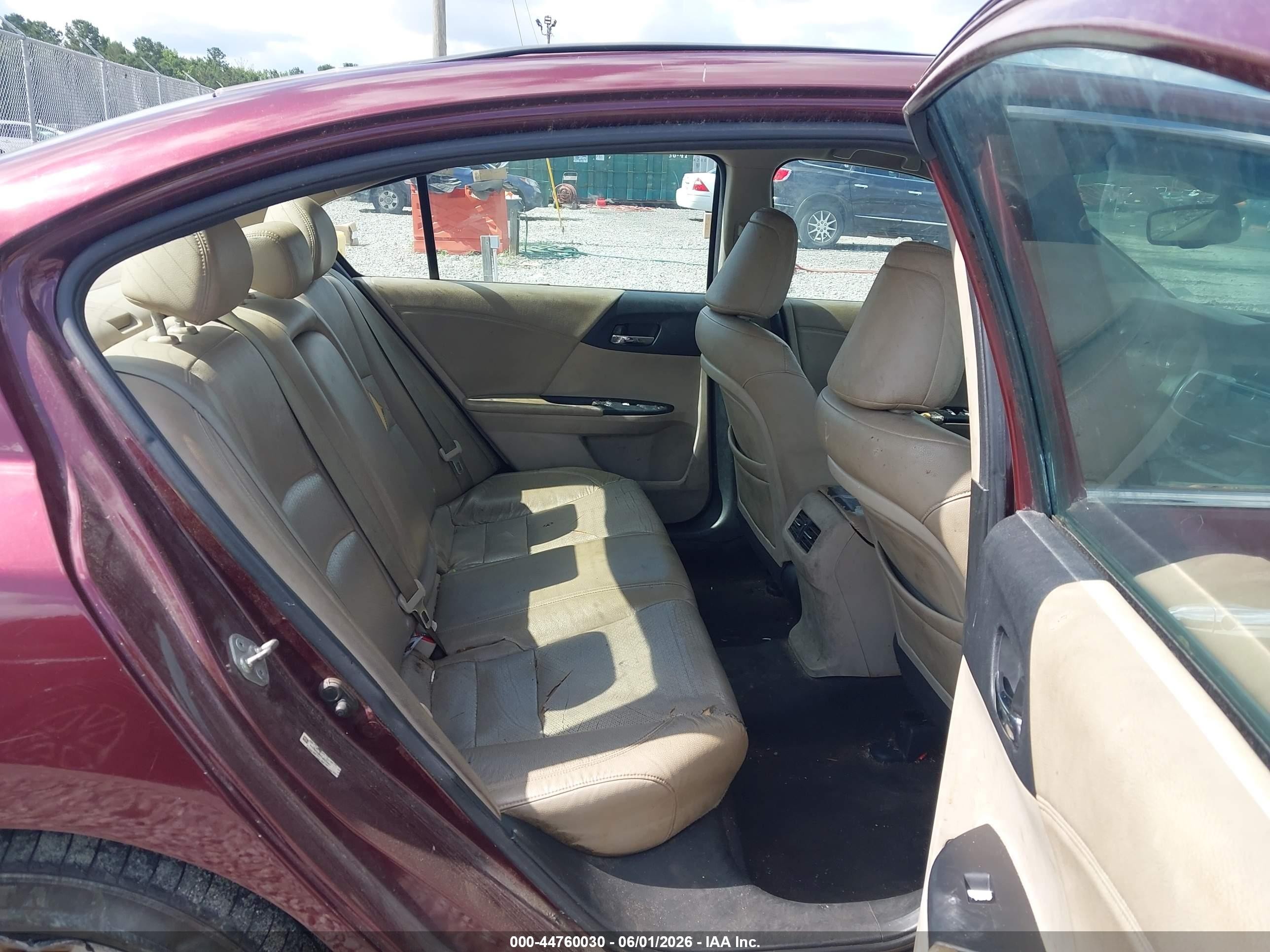 2014 Honda Accord Ex-l Burgundy vin: 1HGCR2F86EA071007