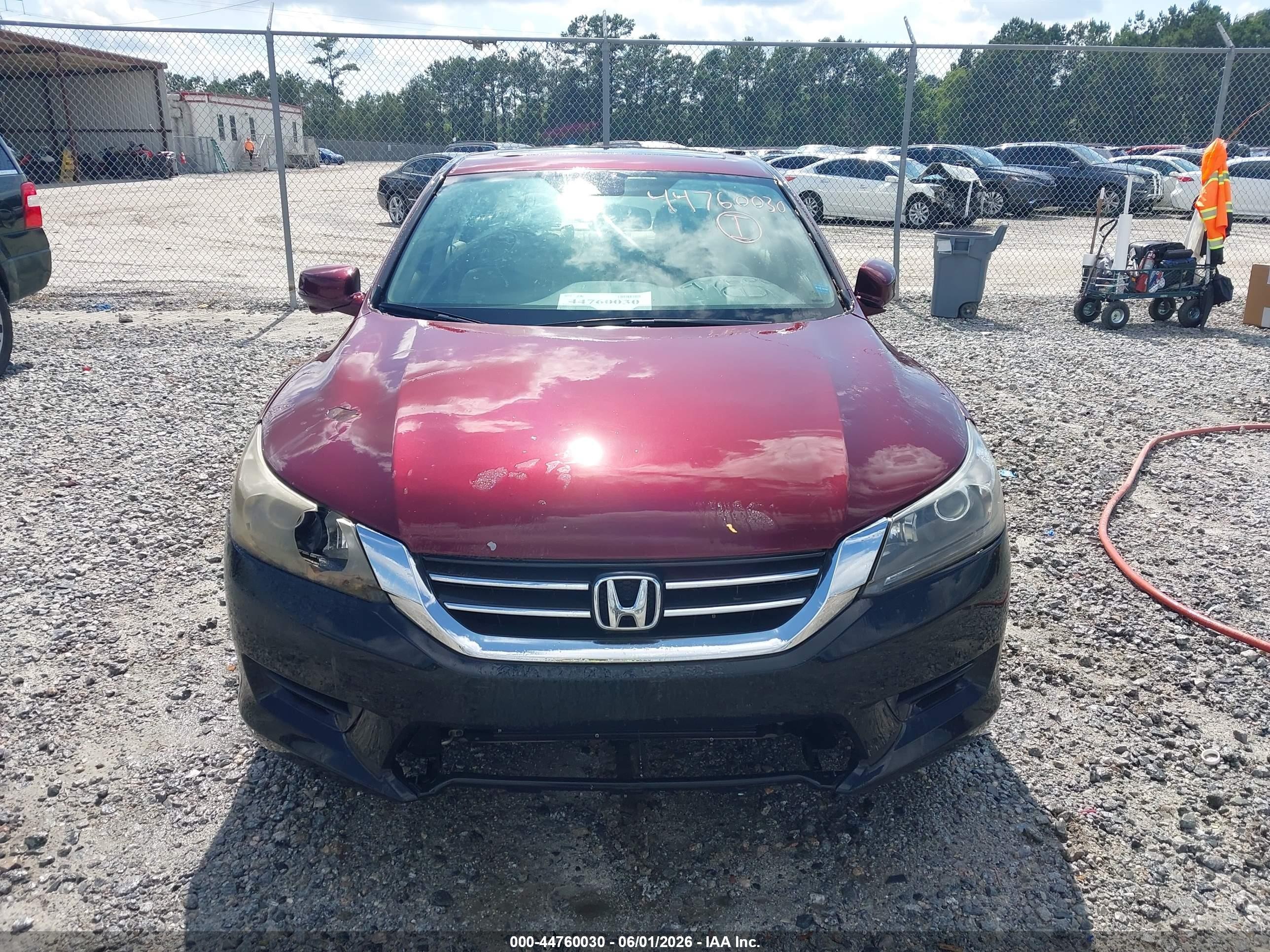 2014 Honda Accord Ex-l Burgundy vin: 1HGCR2F86EA071007