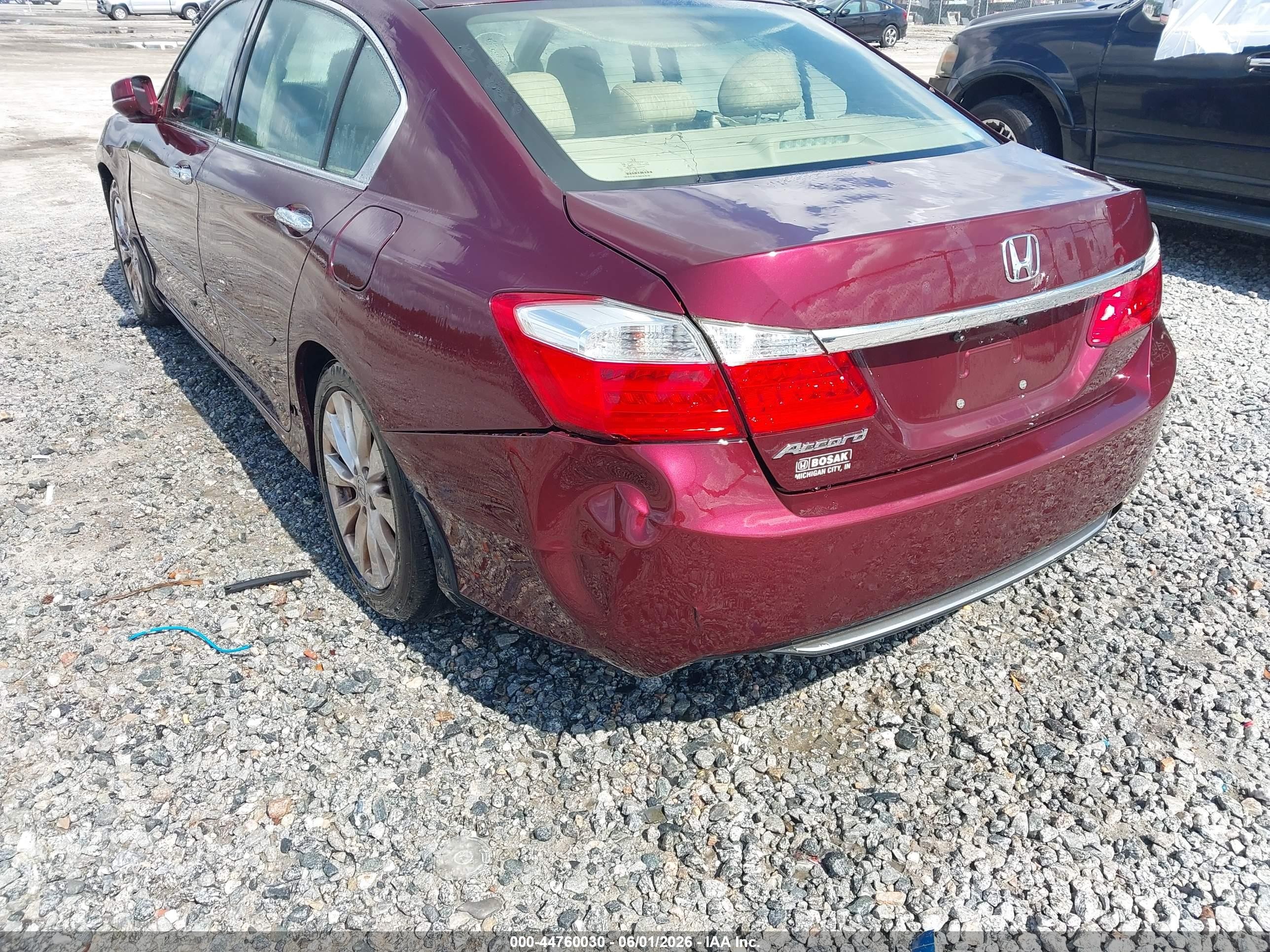 2014 Honda Accord Ex-l Burgundy vin: 1HGCR2F86EA071007