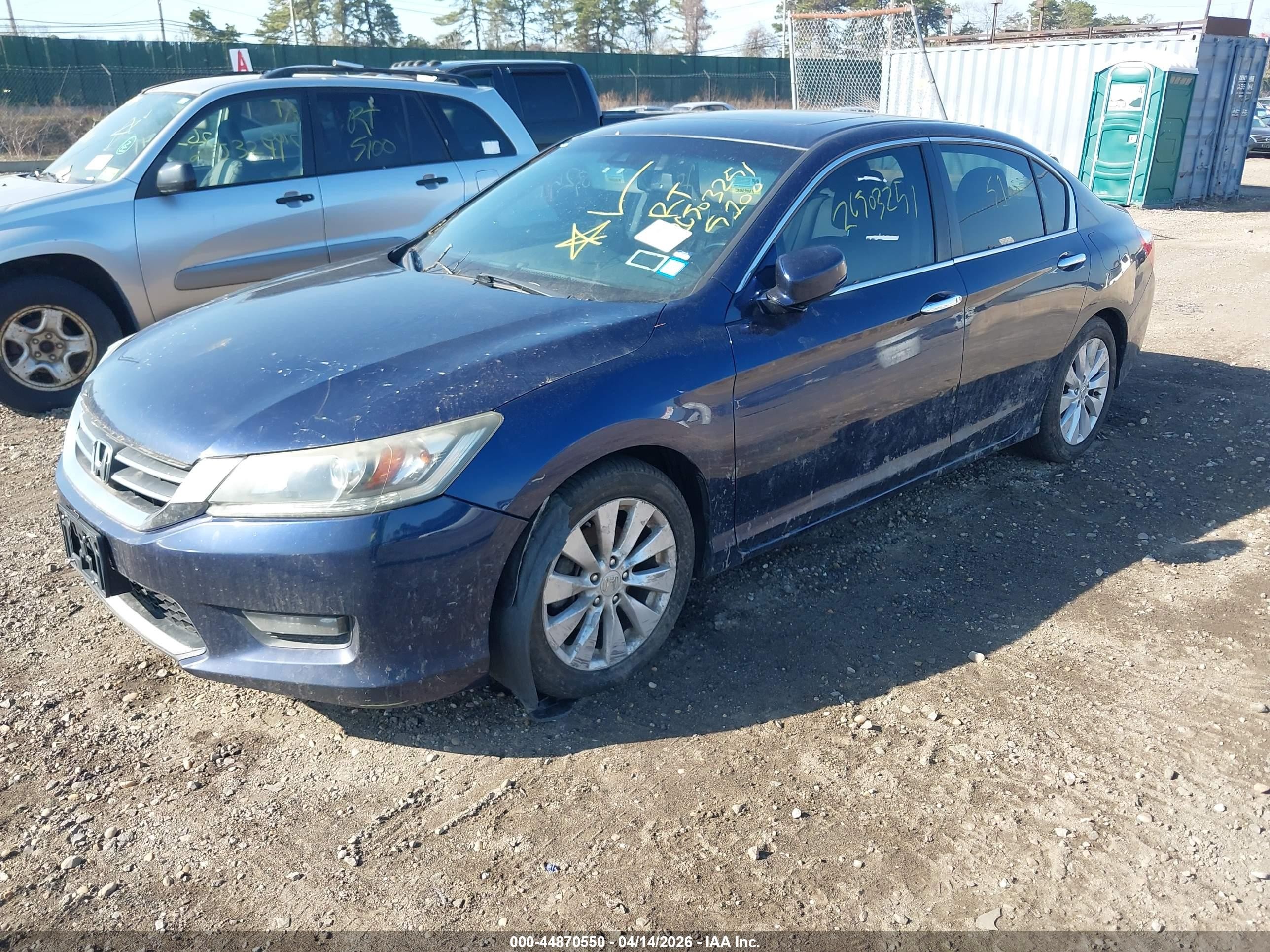 2014 Honda Accord Ex-l Blue vin: 1HGCR2F86EA100098