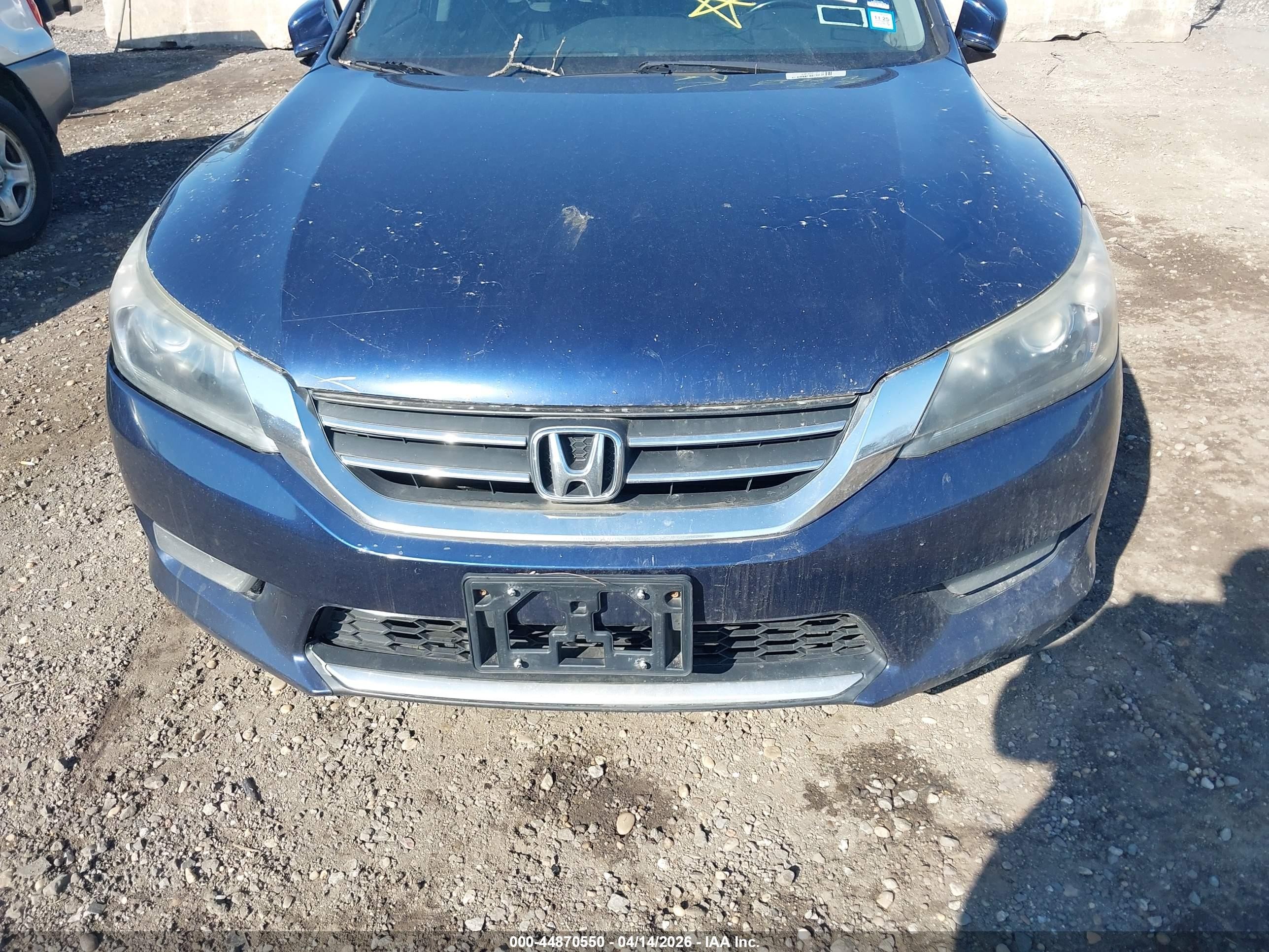 2014 Honda Accord Ex-l Blue vin: 1HGCR2F86EA100098