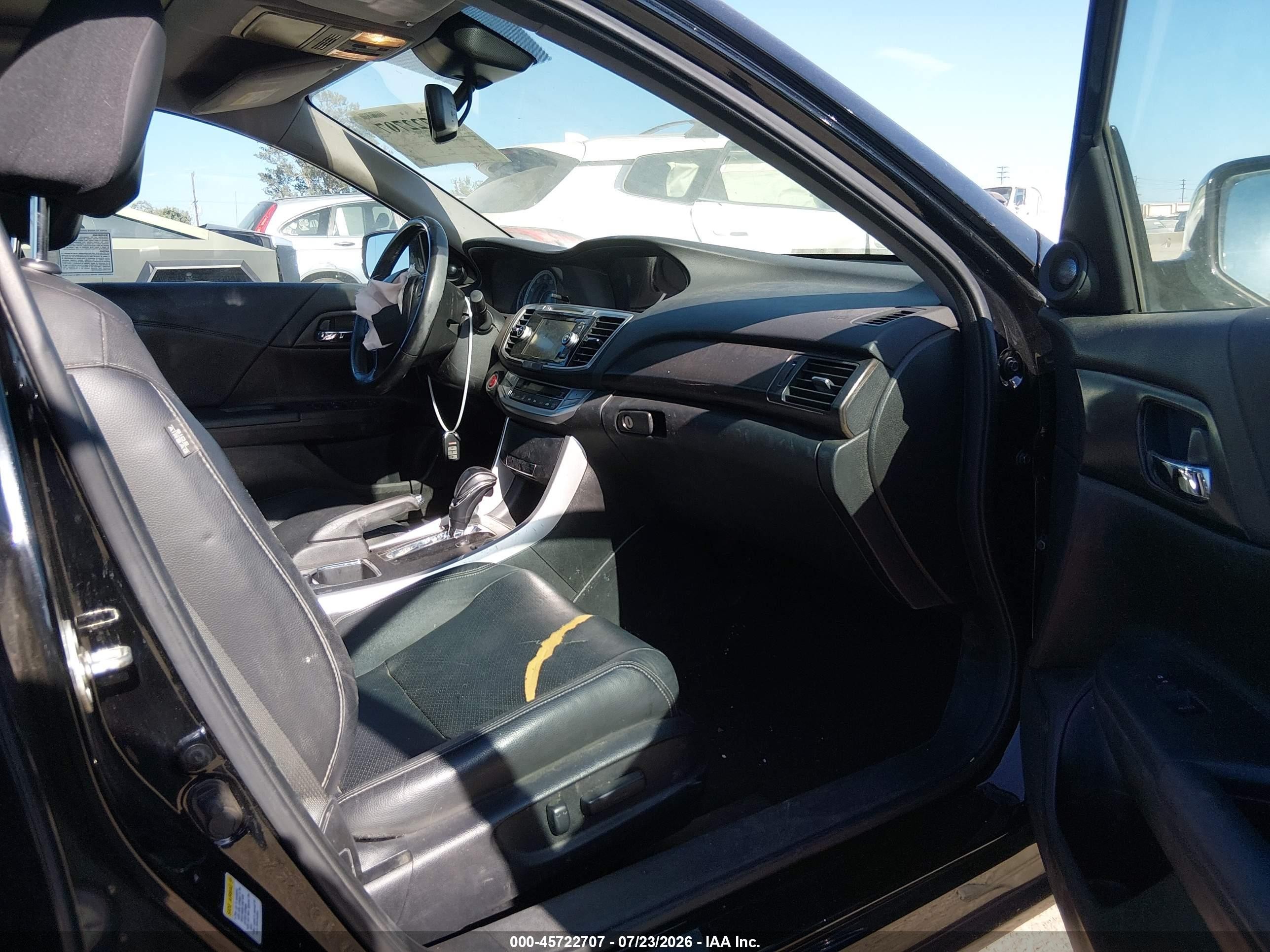 2014 Honda Accord Ex-l Black vin: 1HGCR2F86EA160964