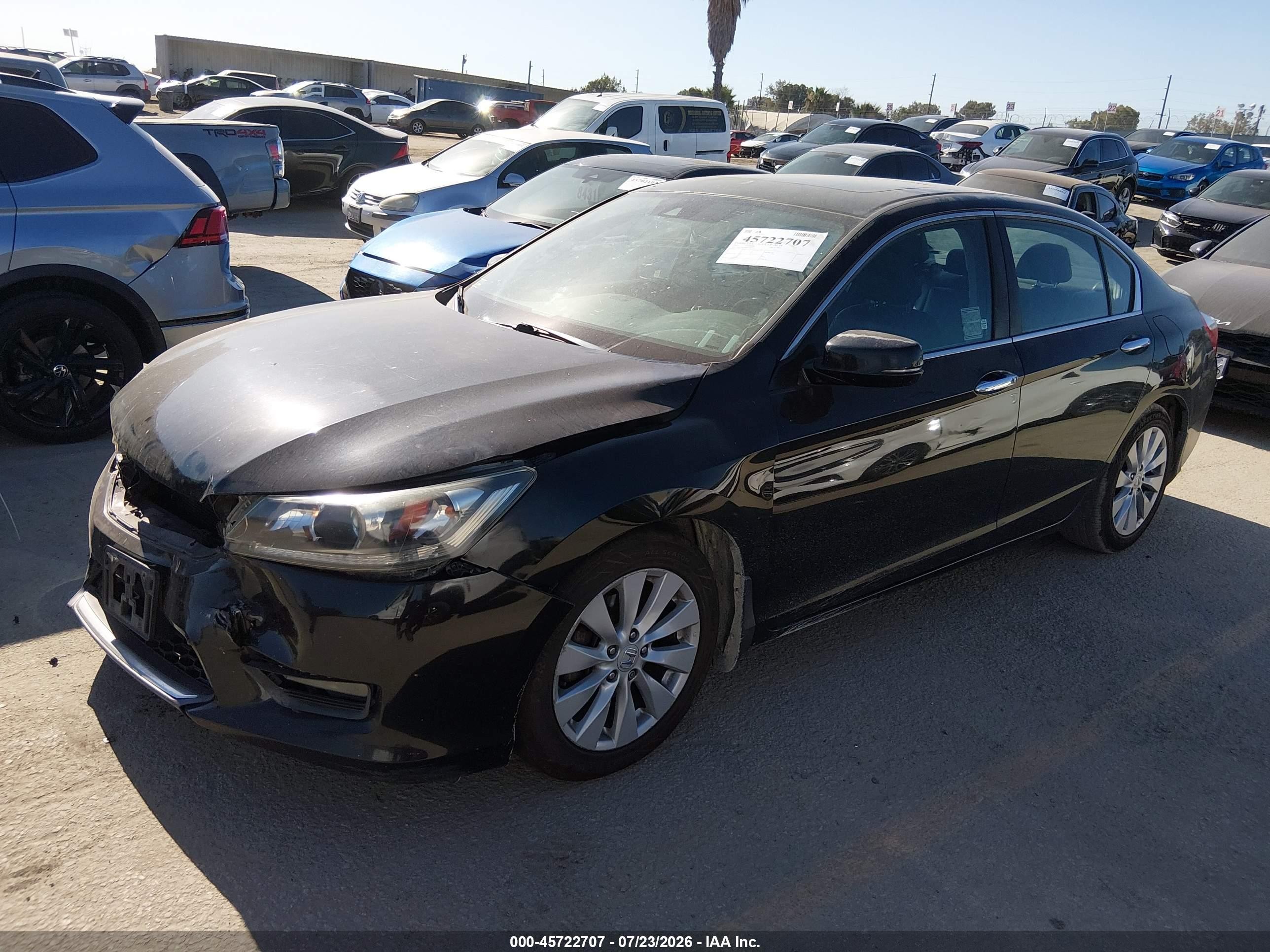 2014 Honda Accord Ex-l Black vin: 1HGCR2F86EA160964