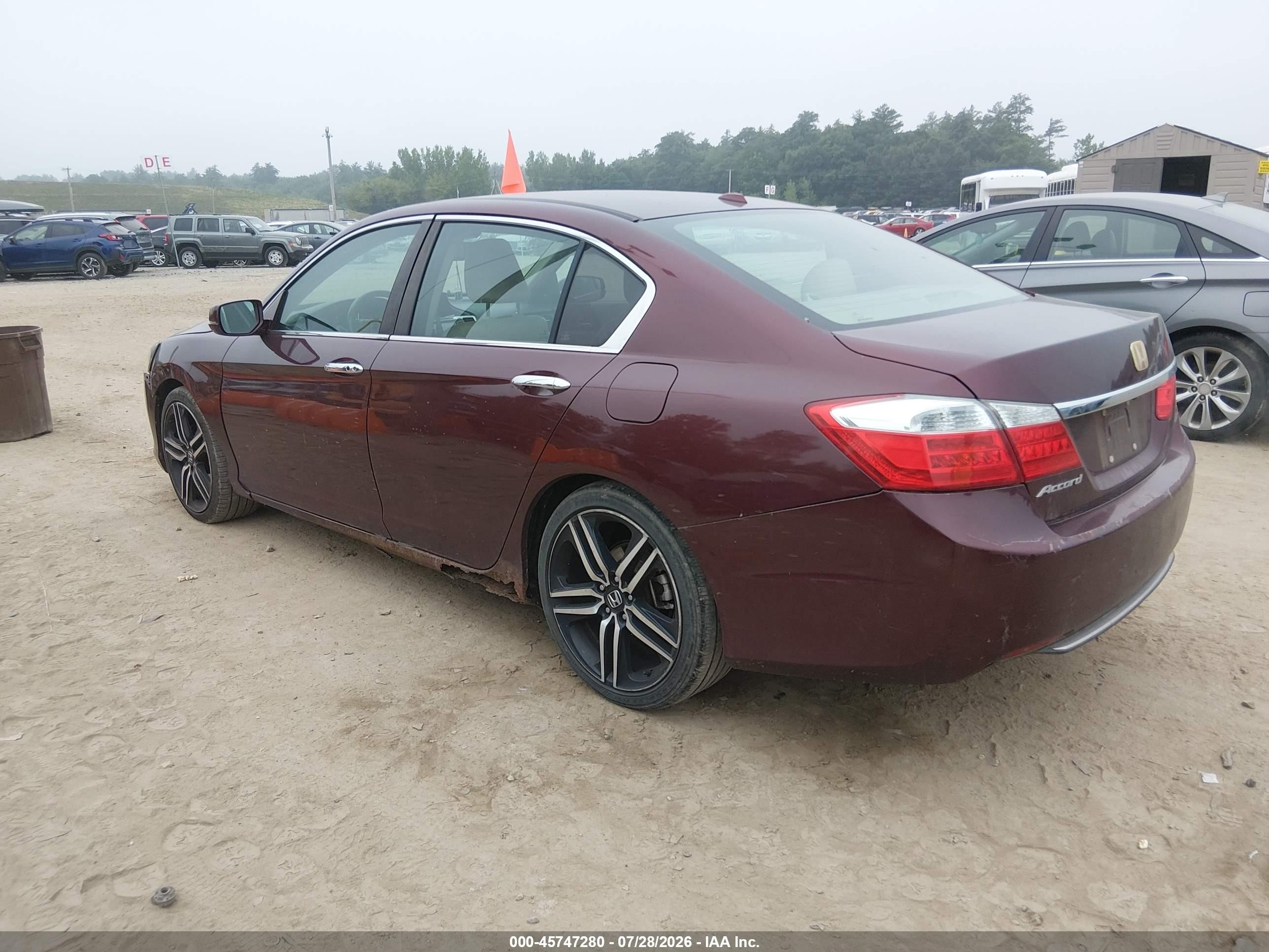 2014 Honda Accord Ex-l Red vin: 1HGCR2F86EA181653