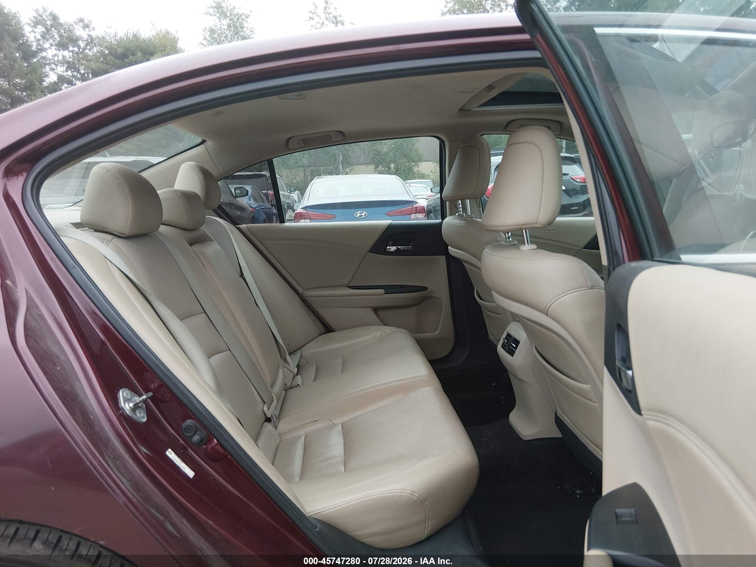 2014 Honda Accord Ex-l Red vin: 1HGCR2F86EA181653