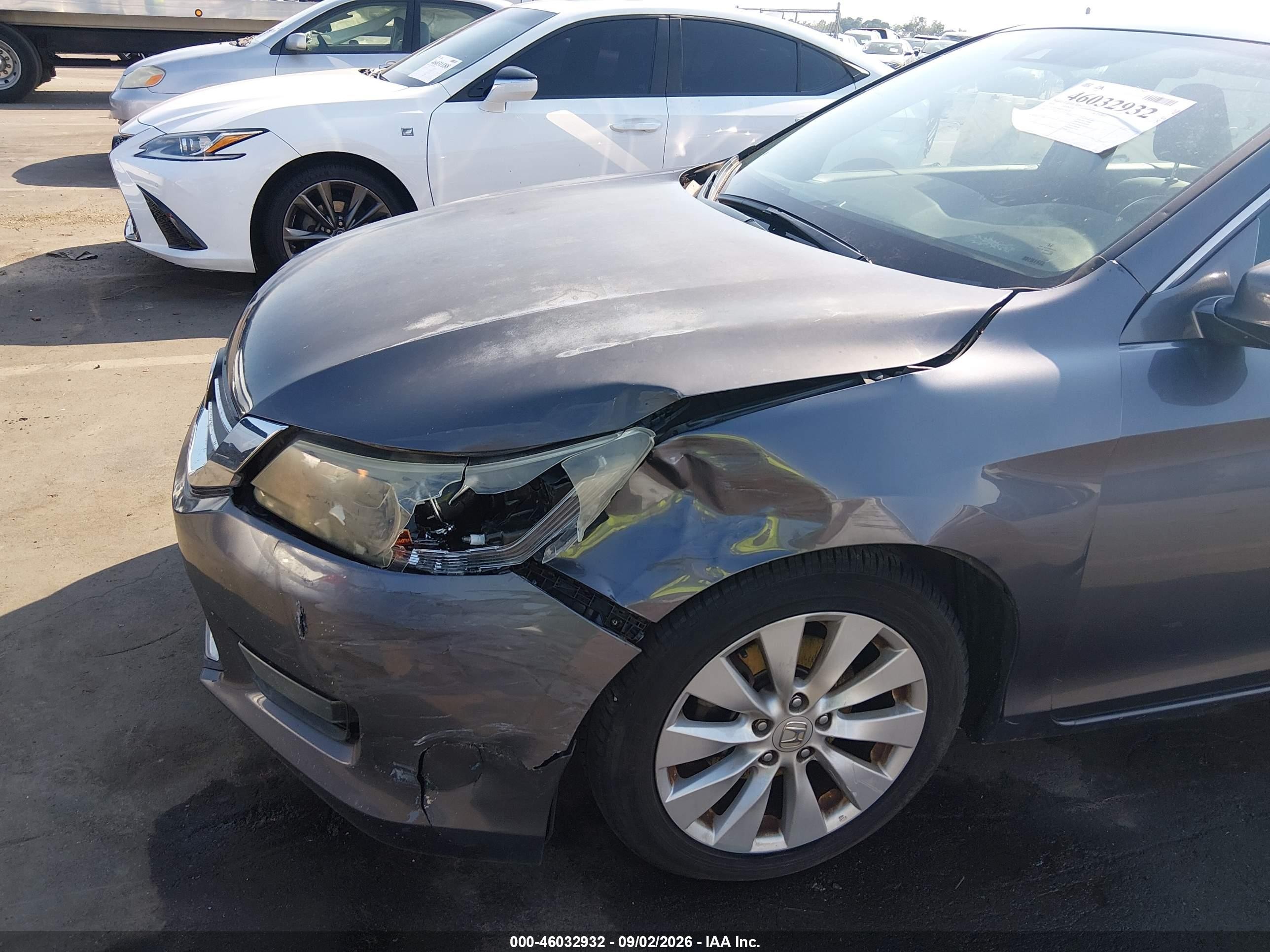 2014 Honda Accord Ex-l Серый vin: 1HGCR2F86EA192216