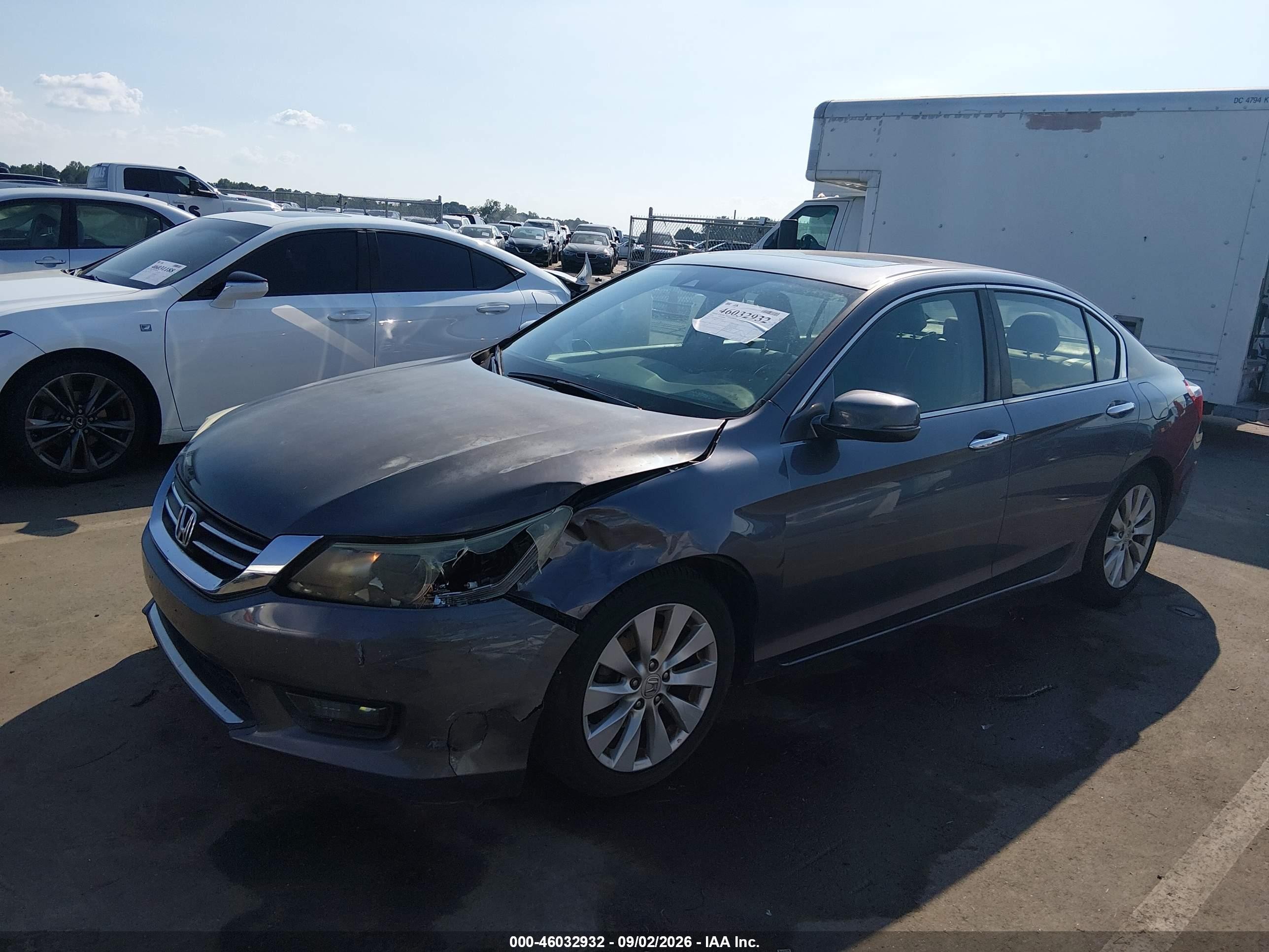 2014 Honda Accord Ex-l Серый vin: 1HGCR2F86EA192216