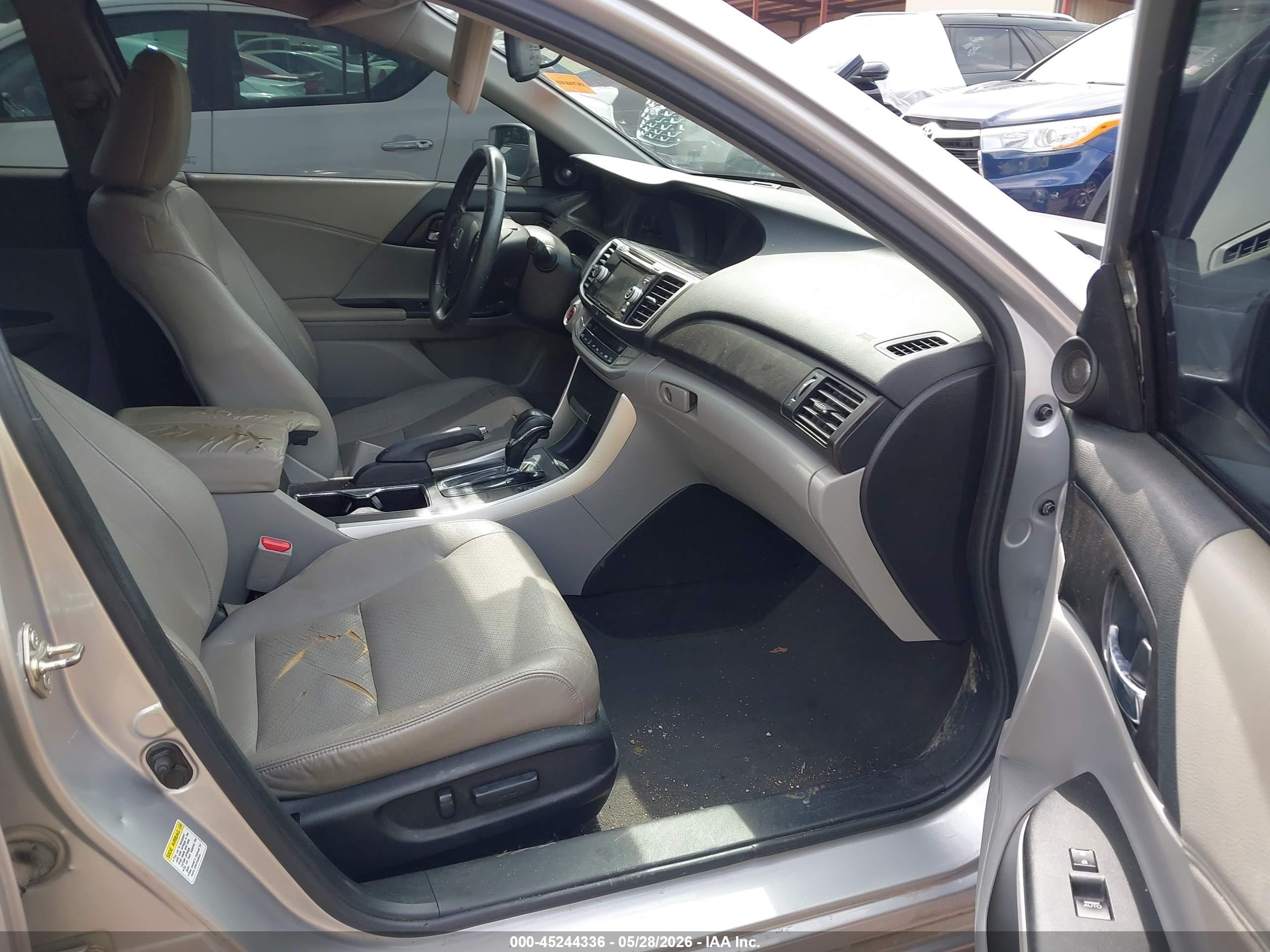 2014 Honda Accord Ex-l Серебряный vin: 1HGCR2F86EA213887