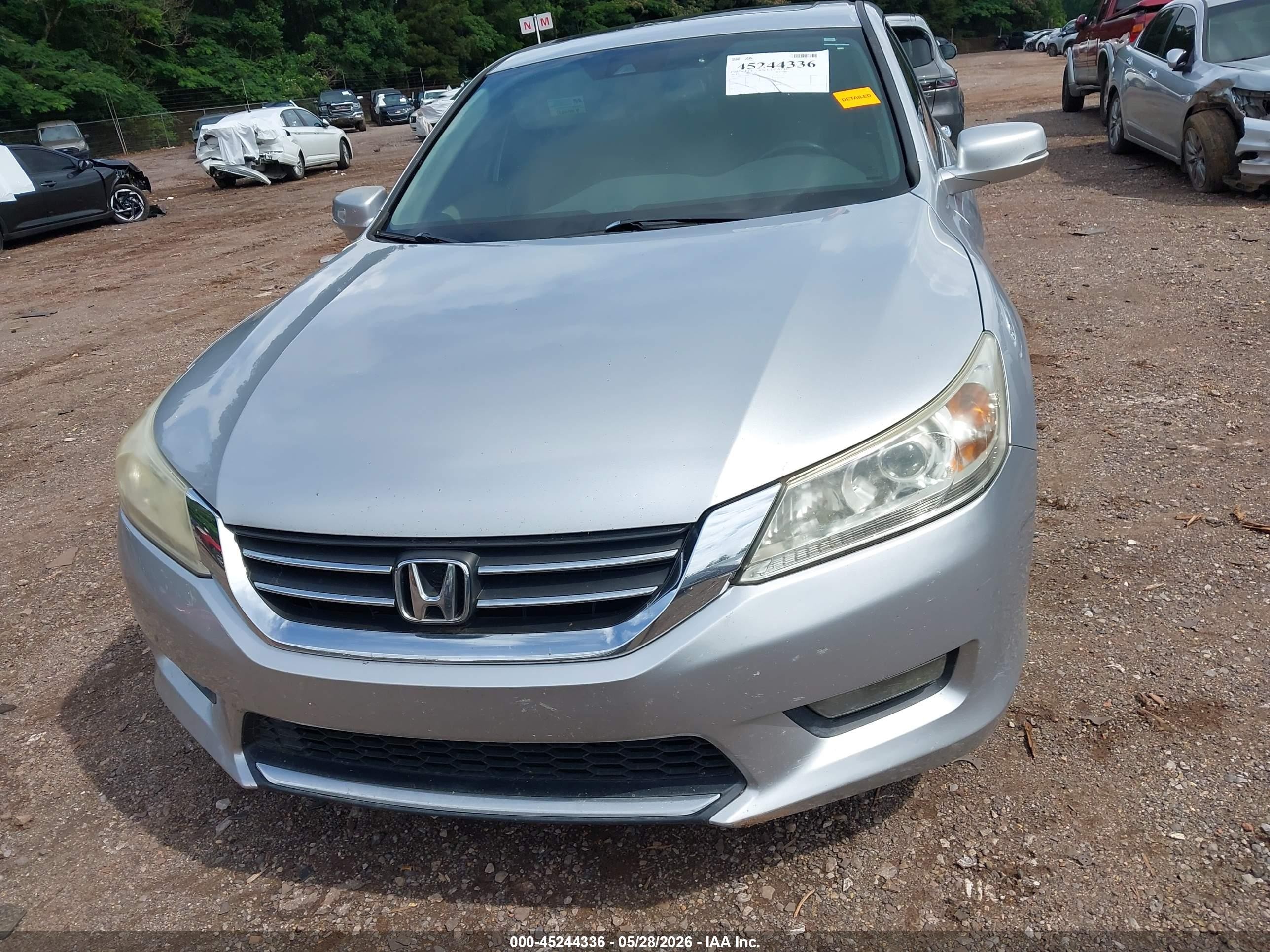 2014 Honda Accord Ex-l Серебряный vin: 1HGCR2F86EA213887