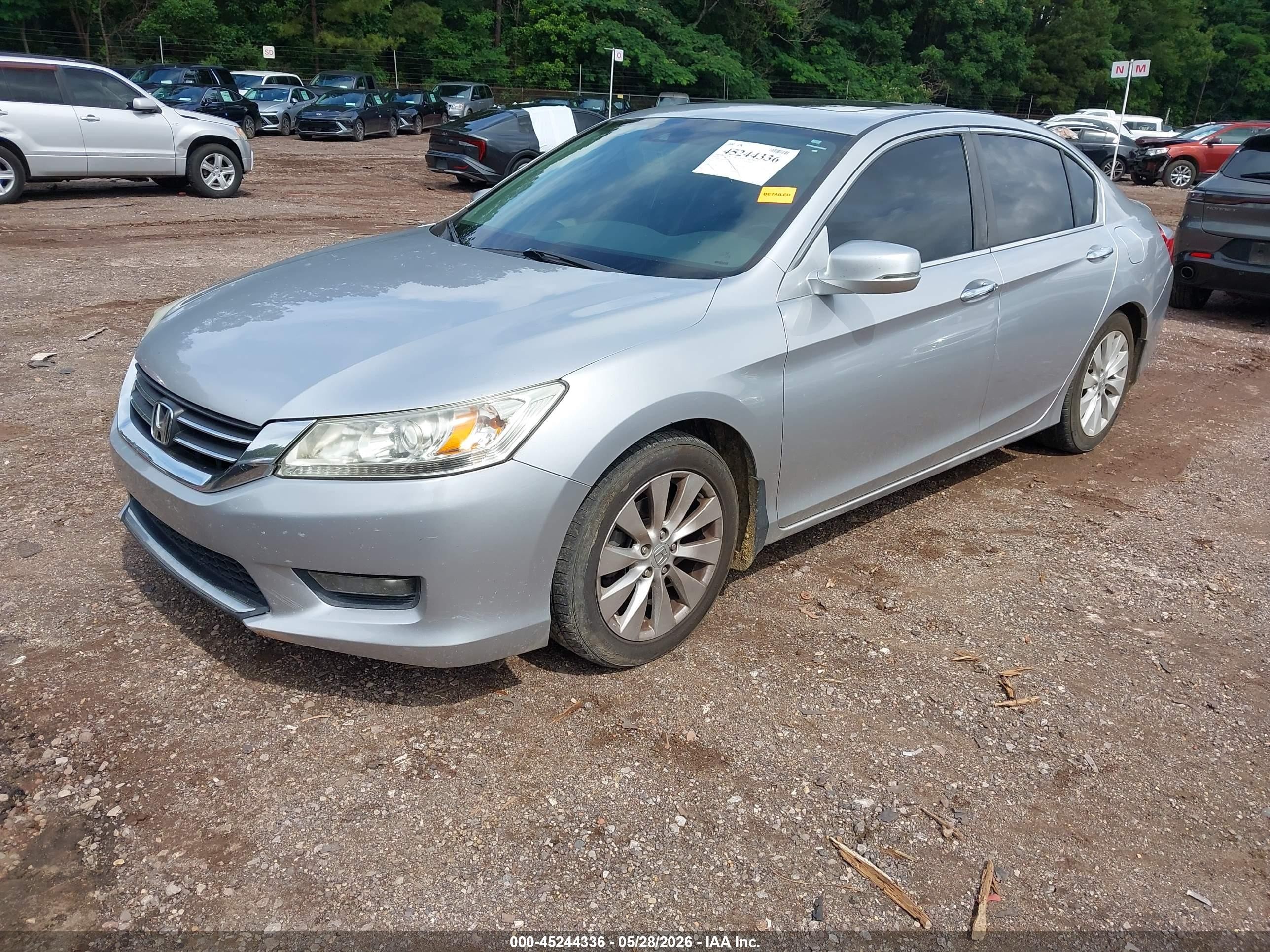 2014 Honda Accord Ex-l Серебряный vin: 1HGCR2F86EA213887