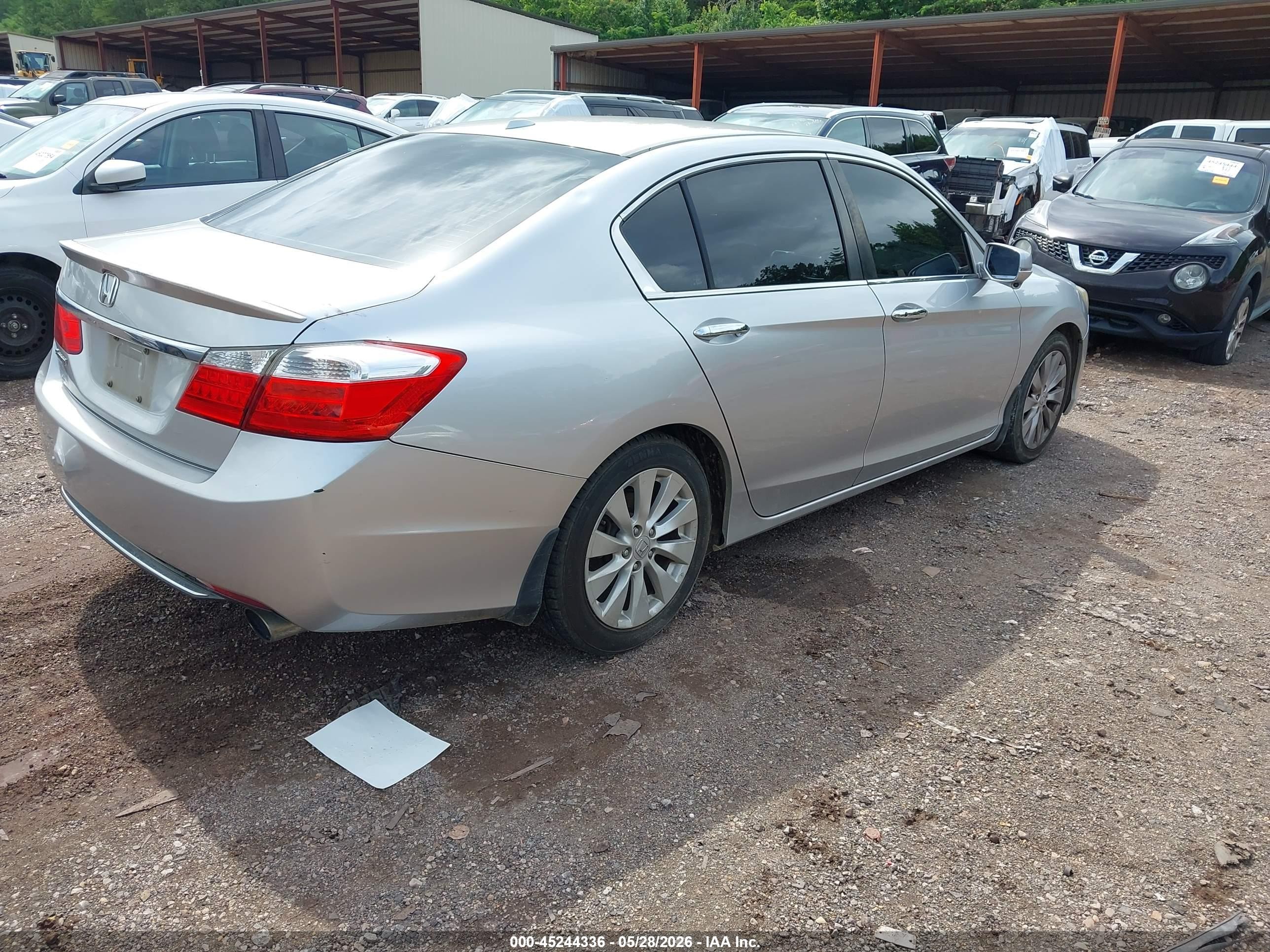 2014 Honda Accord Ex-l Серебряный vin: 1HGCR2F86EA213887