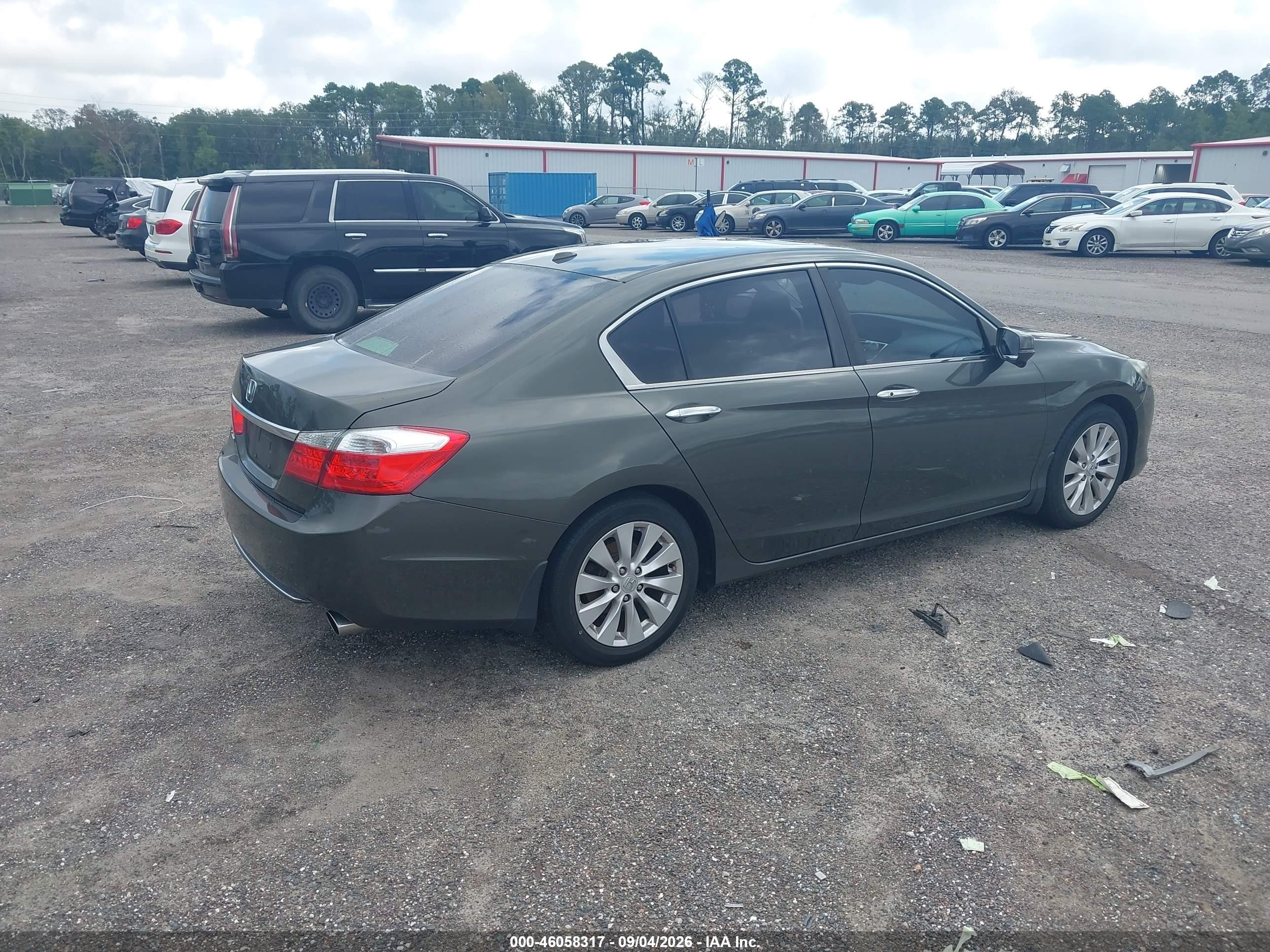 2014 Honda Accord Ex-l Brown vin: 1HGCR2F86EA218748