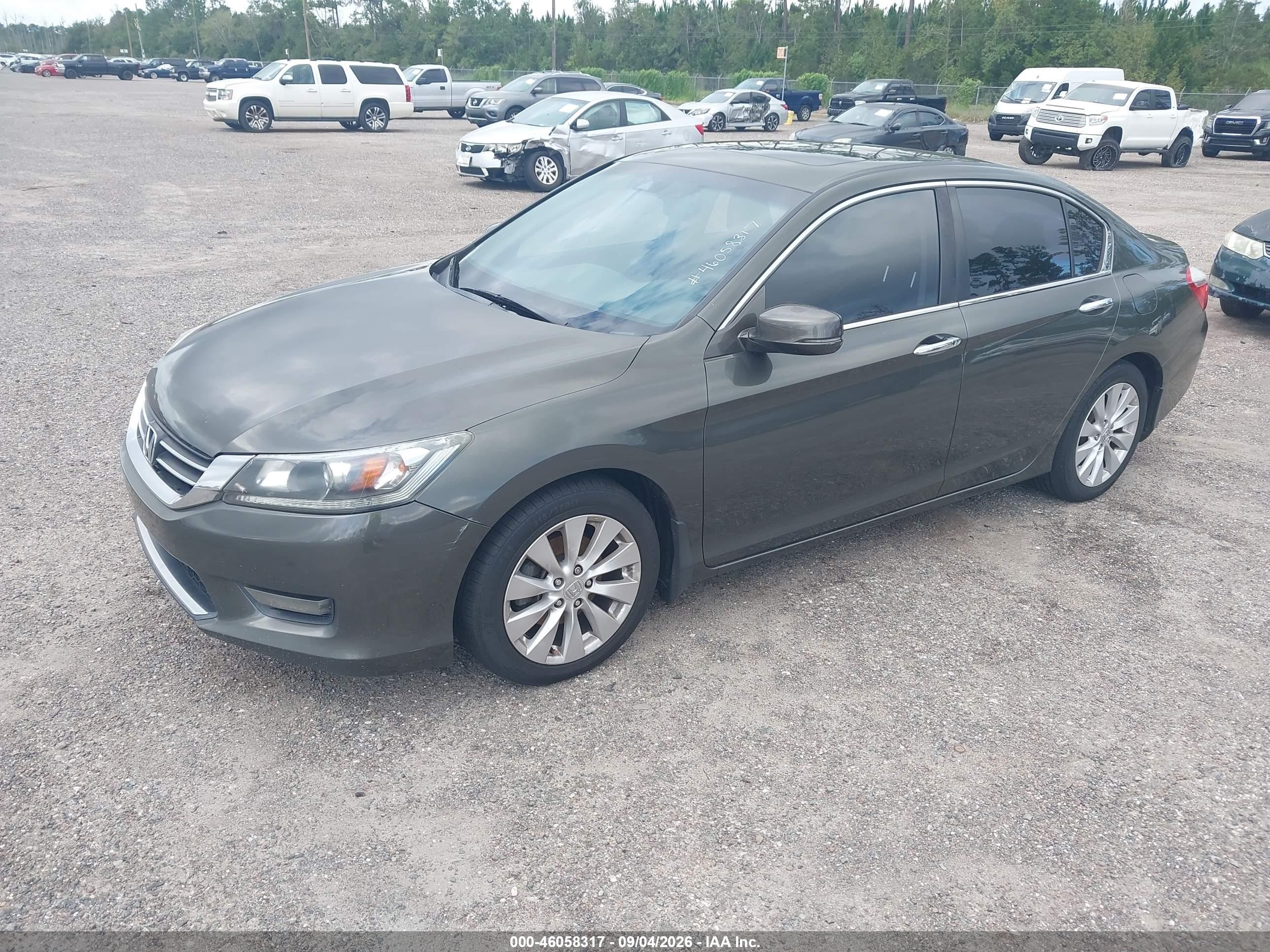 2014 Honda Accord Ex-l Brown vin: 1HGCR2F86EA218748