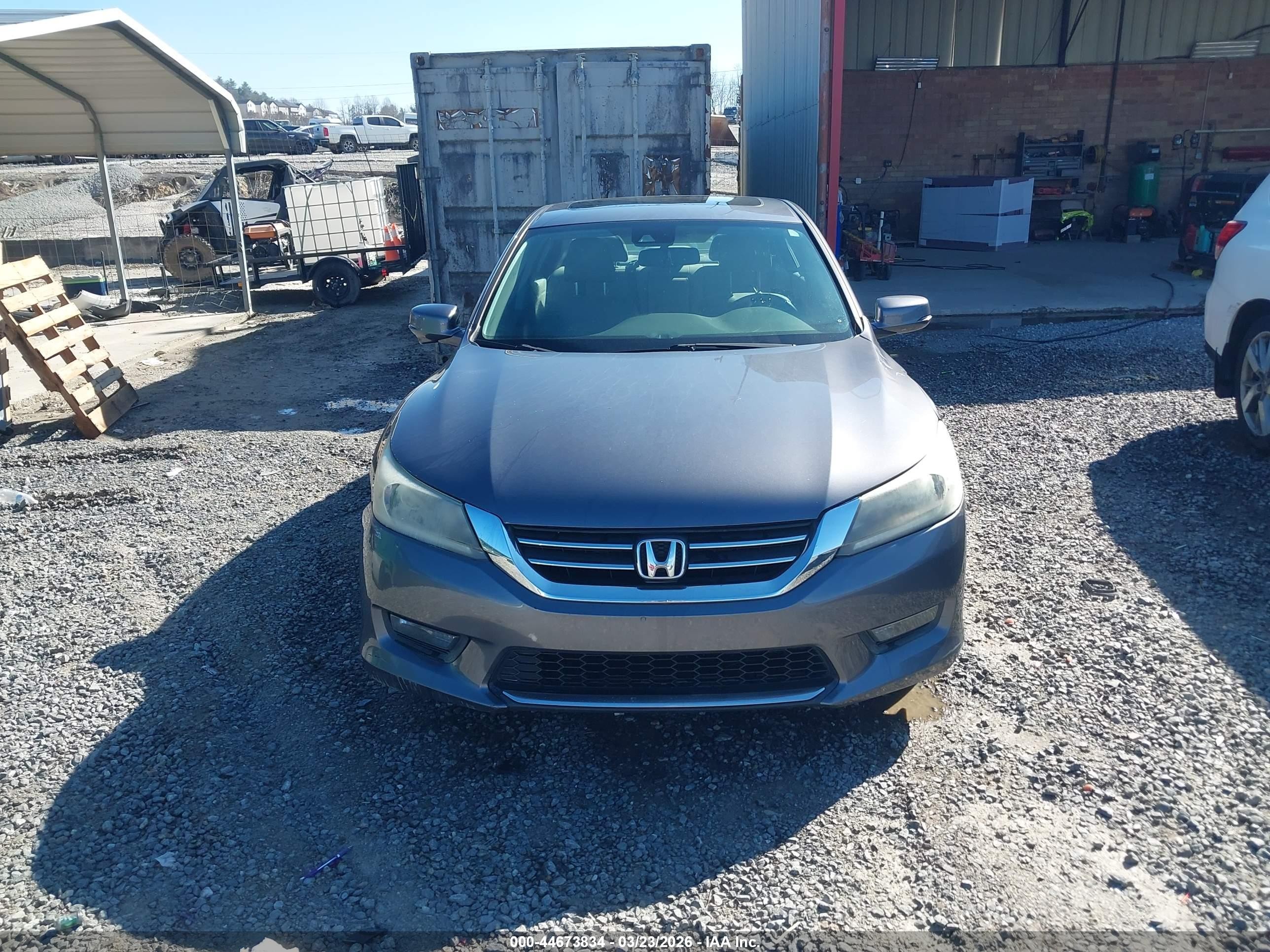 2014 Honda Accord Ex-l Gray vin: 1HGCR2F86EA224811