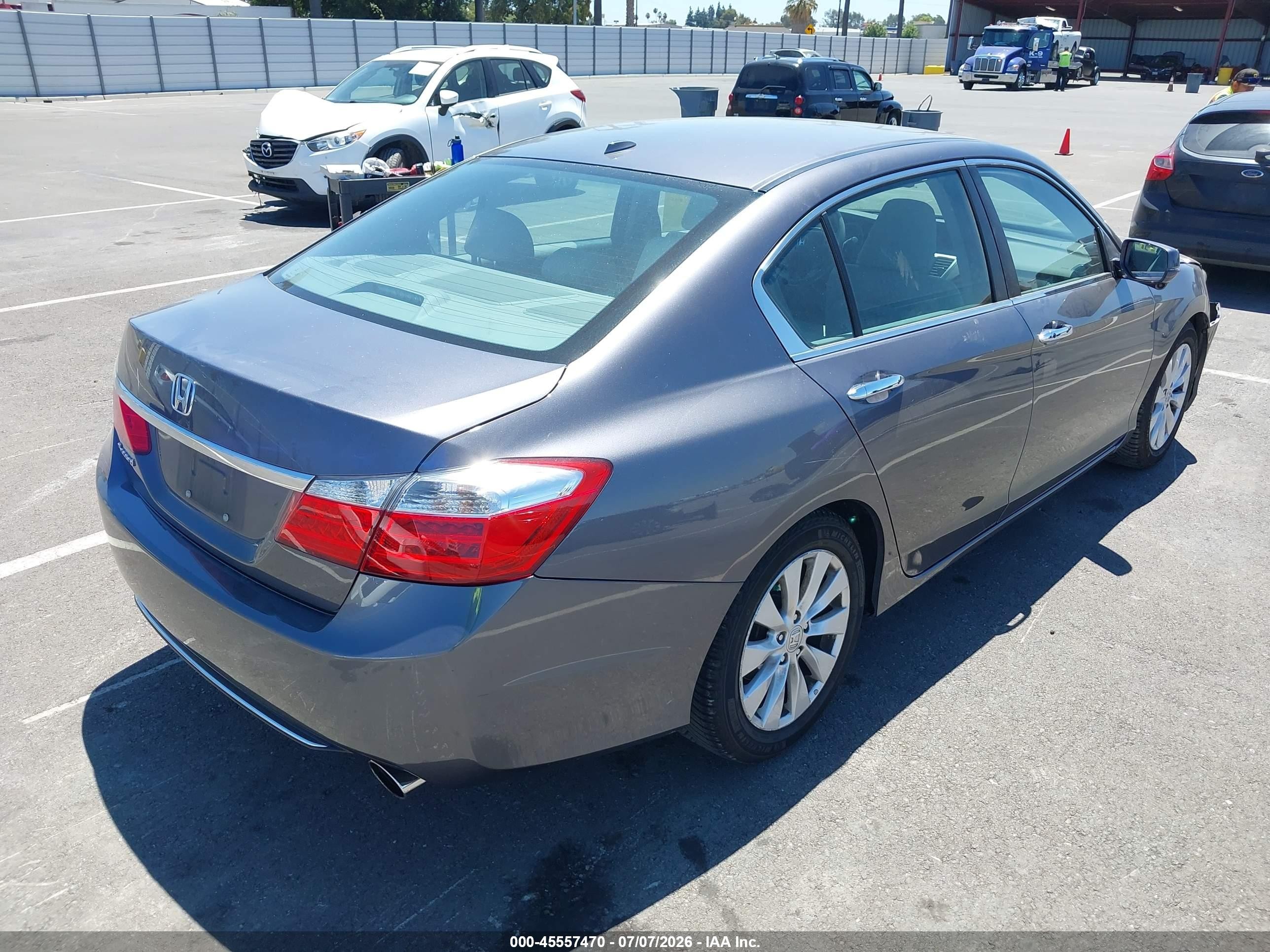 2014 Honda Accord Ex-l Gray vin: 1HGCR2F86EA273765