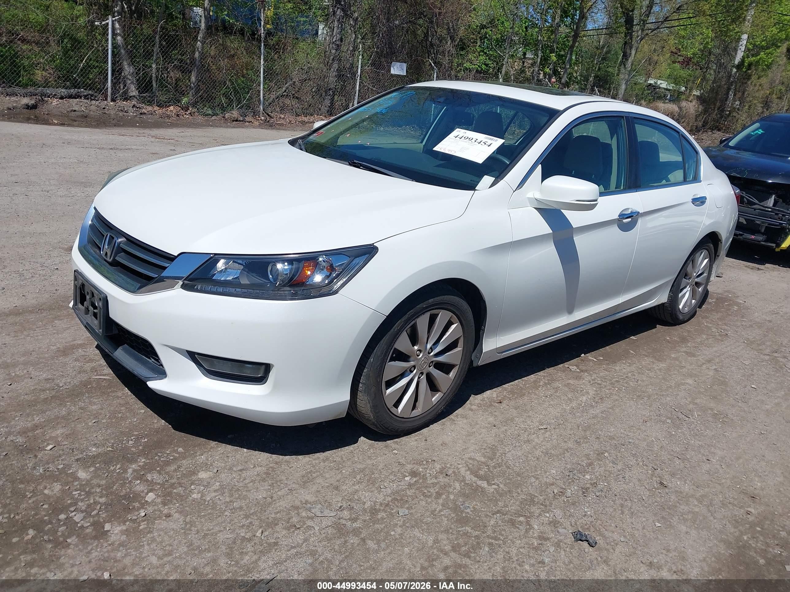 2015 Honda Accord Ex-l White vin: 1HGCR2F86FA039269