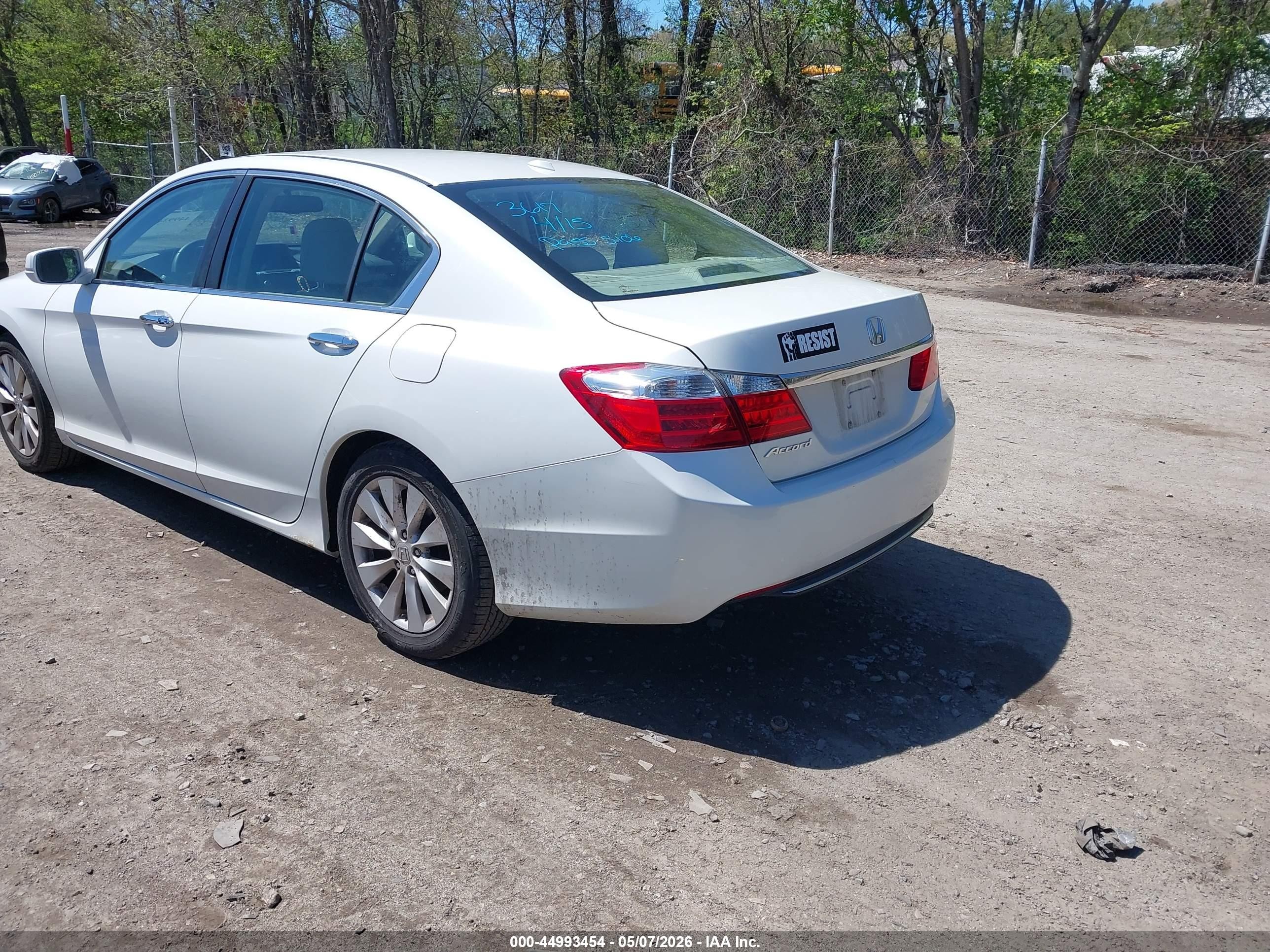 2015 Honda Accord Ex-l White vin: 1HGCR2F86FA039269