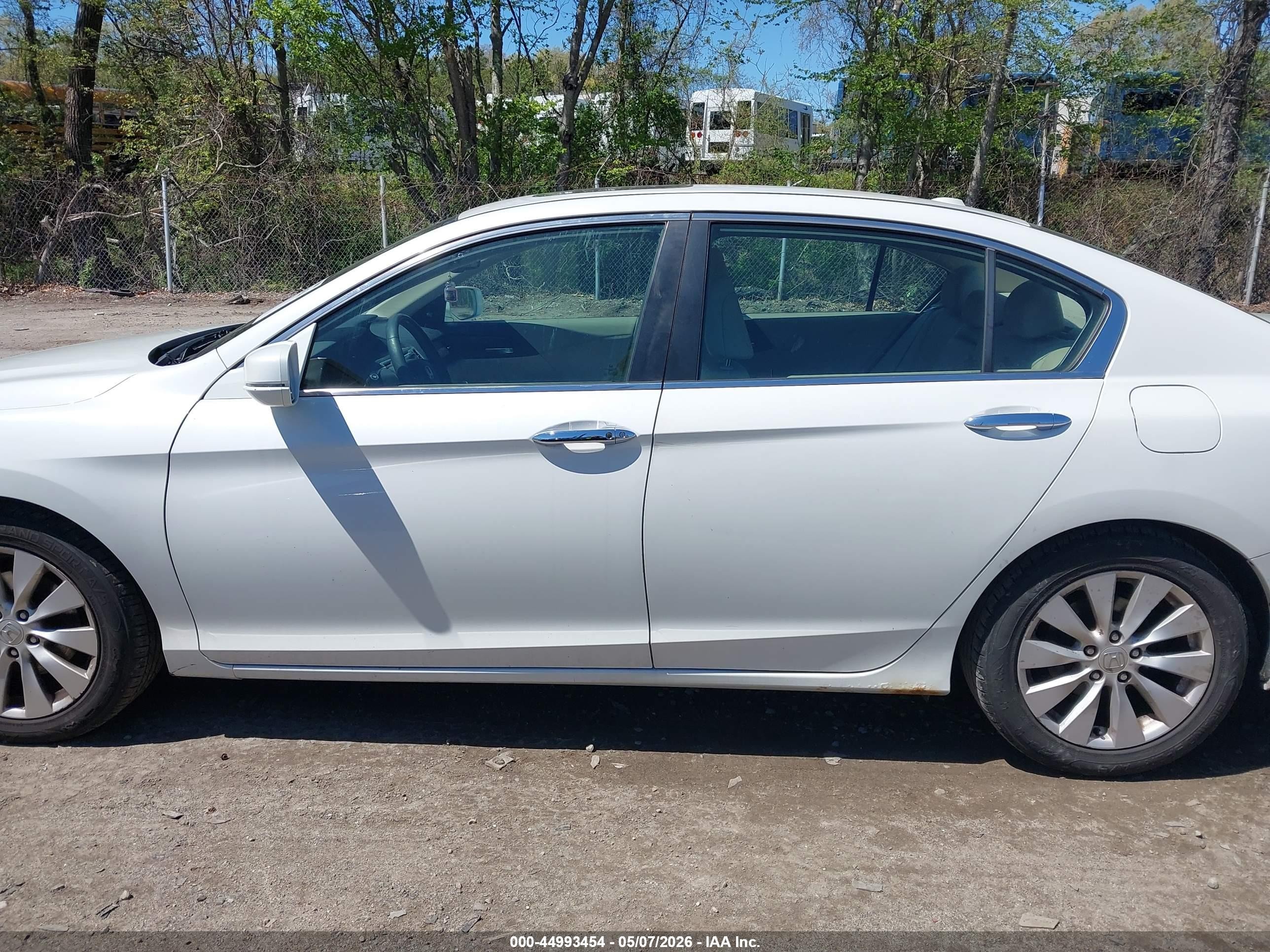 2015 Honda Accord Ex-l White vin: 1HGCR2F86FA039269