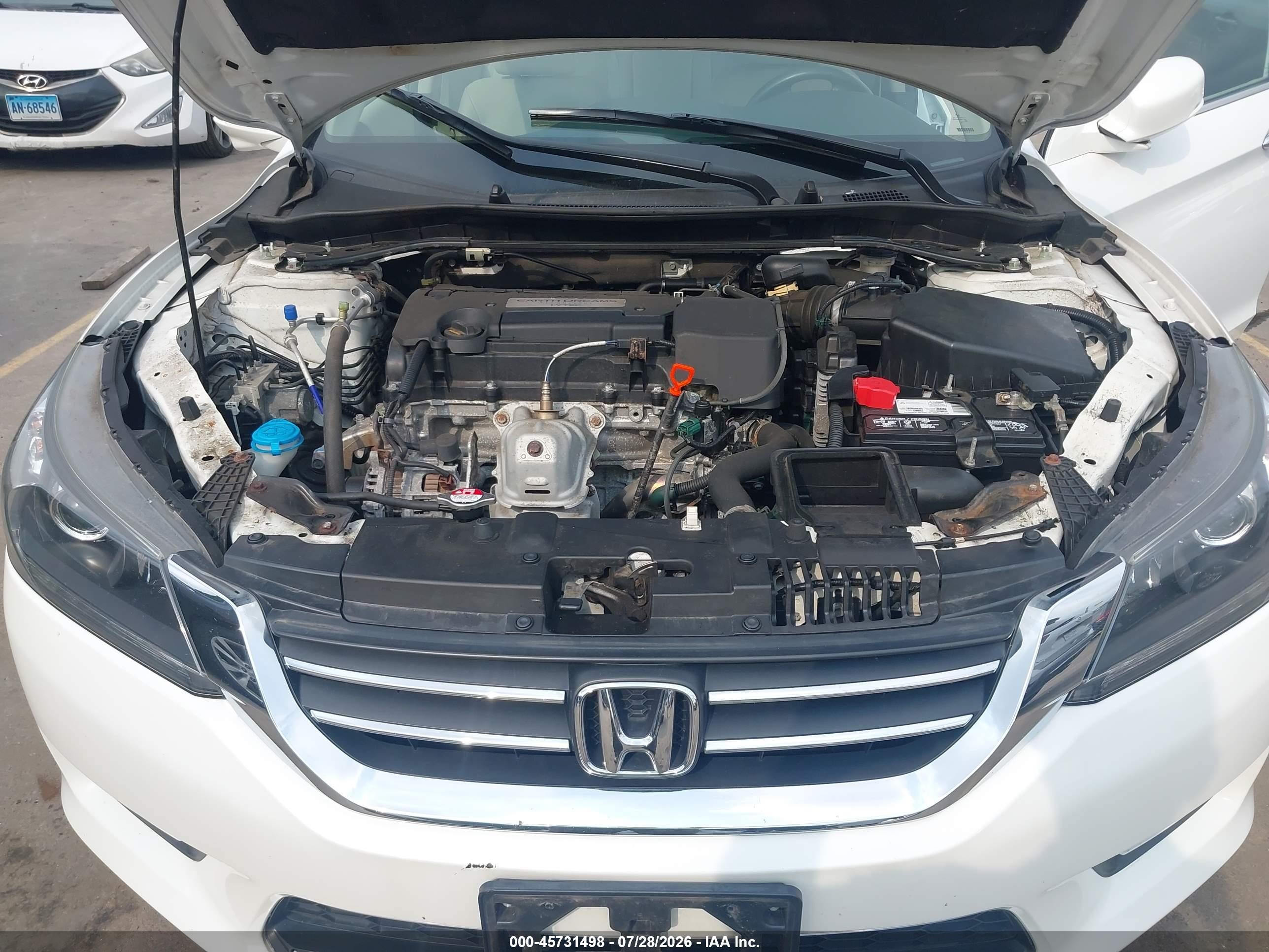 2015 Honda Accord Ex-l White vin: 1HGCR2F86FA063782