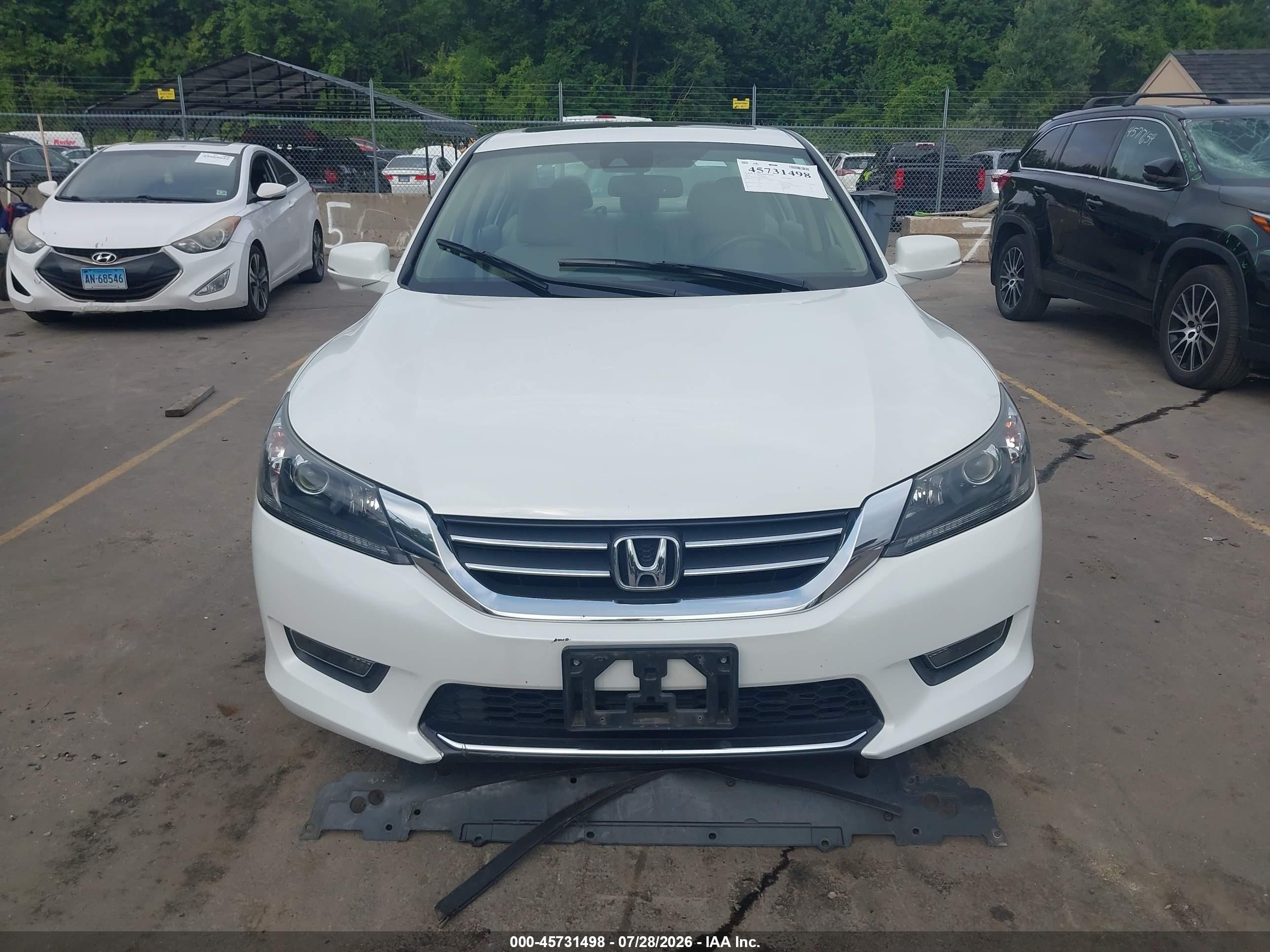 2015 Honda Accord Ex-l White vin: 1HGCR2F86FA063782
