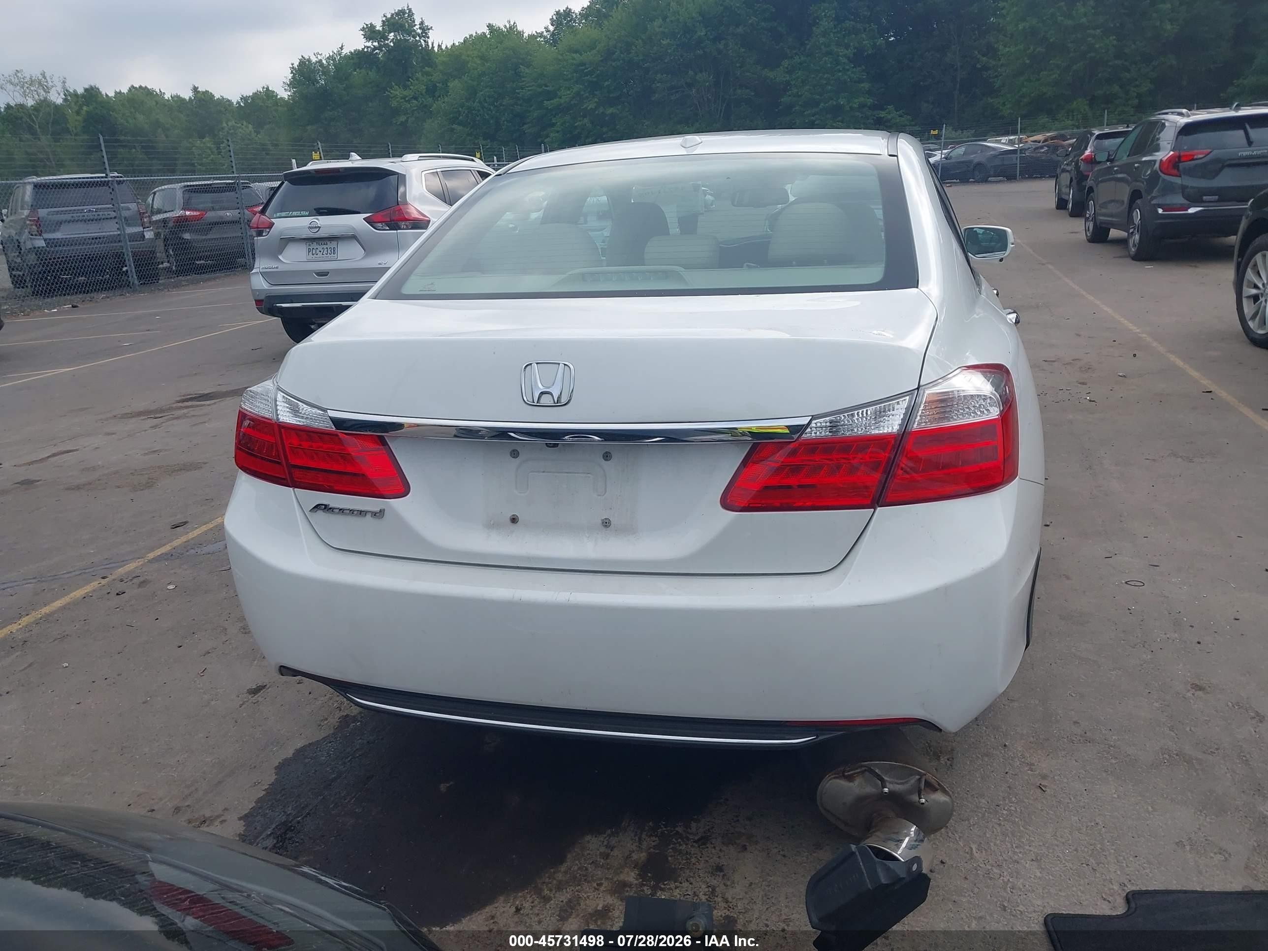 2015 Honda Accord Ex-l White vin: 1HGCR2F86FA063782