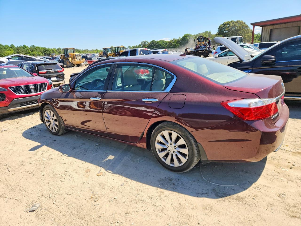 2015 Honda Accord Exl Burgundy vin: 1HGCR2F86FA075043