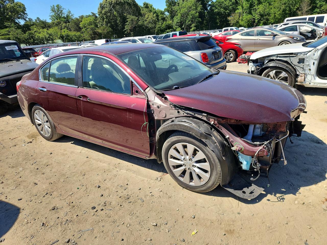 2015 Honda Accord Exl Burgundy vin: 1HGCR2F86FA075043