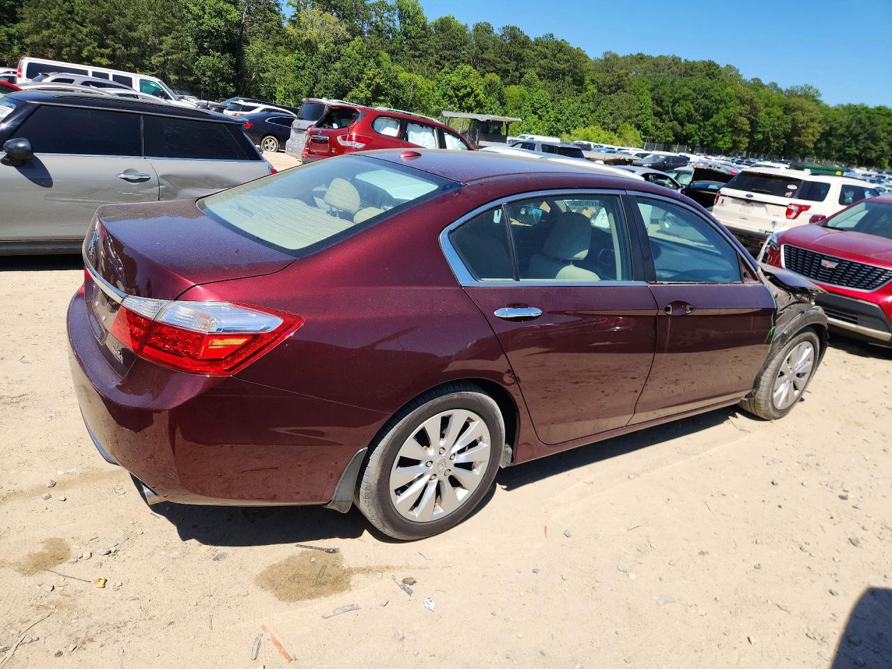 2015 Honda Accord Exl Burgundy vin: 1HGCR2F86FA075043