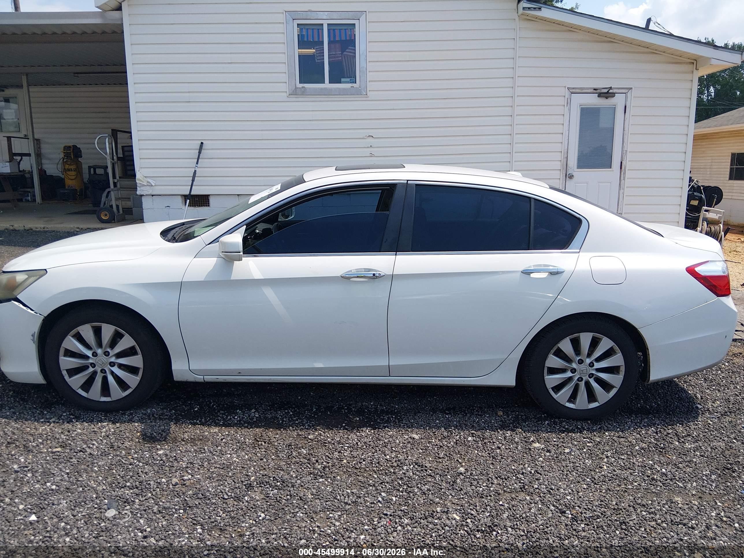 2015 Honda Accord Ex-l White vin: 1HGCR2F86FA109210