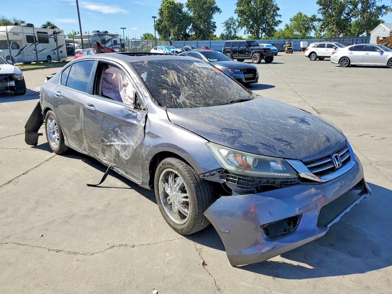 2015 Honda Accord Exl Gray vin: 1HGCR2F86FA120322