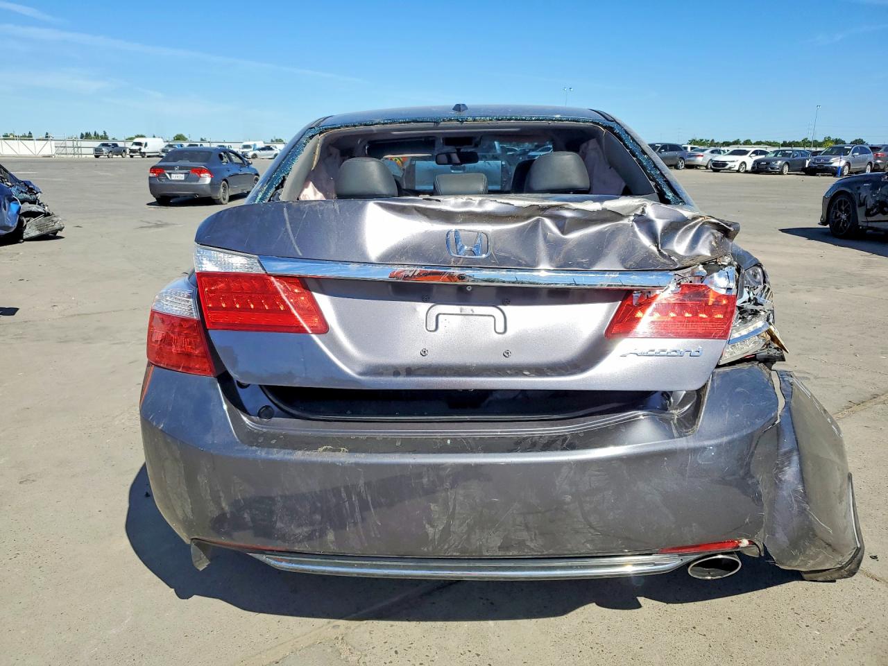 2015 Honda Accord Exl Gray vin: 1HGCR2F86FA120322