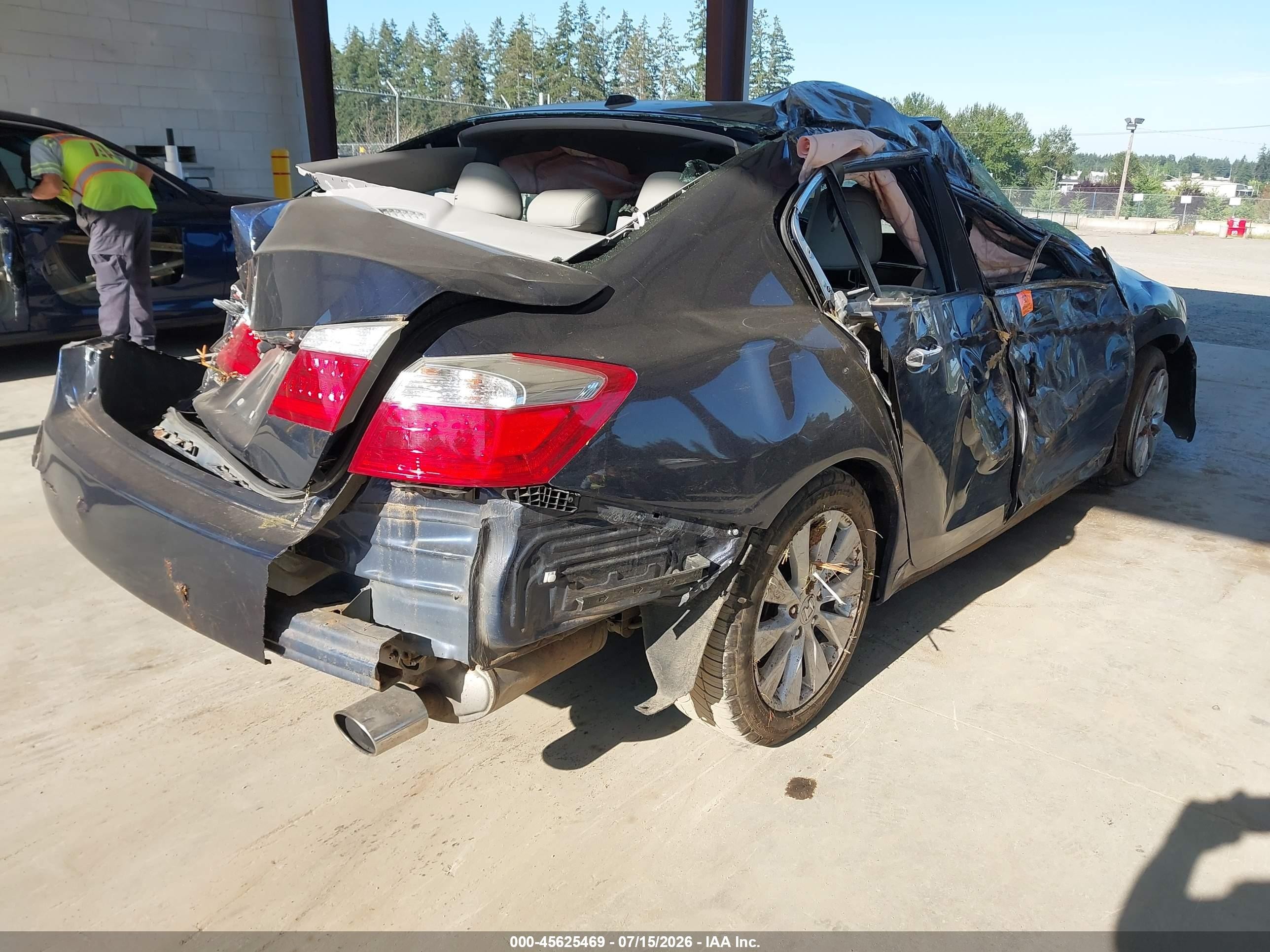 2015 Honda Accord Ex-l Blue vin: 1HGCR2F86FA147925