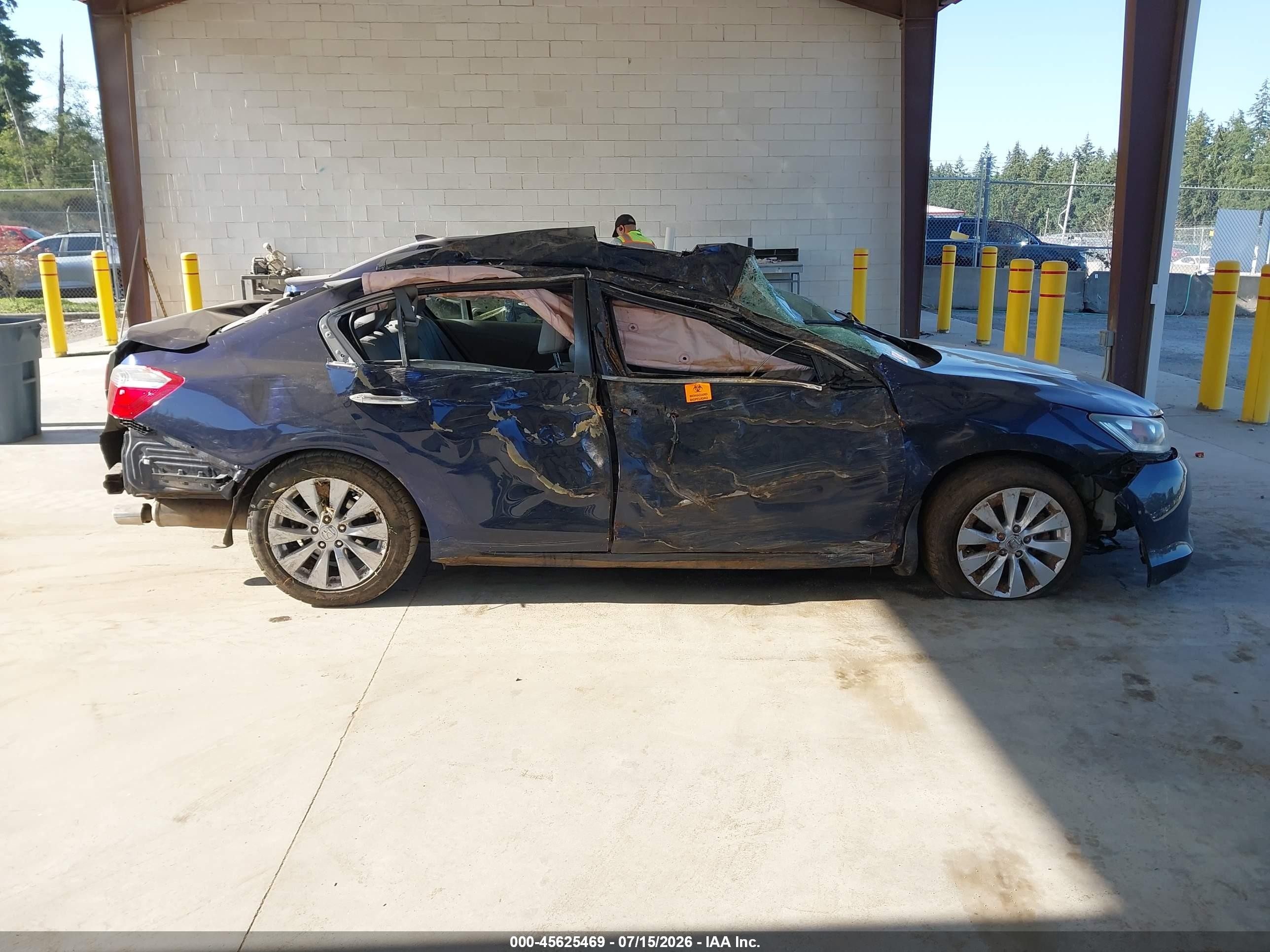 2015 Honda Accord Ex-l Blue vin: 1HGCR2F86FA147925