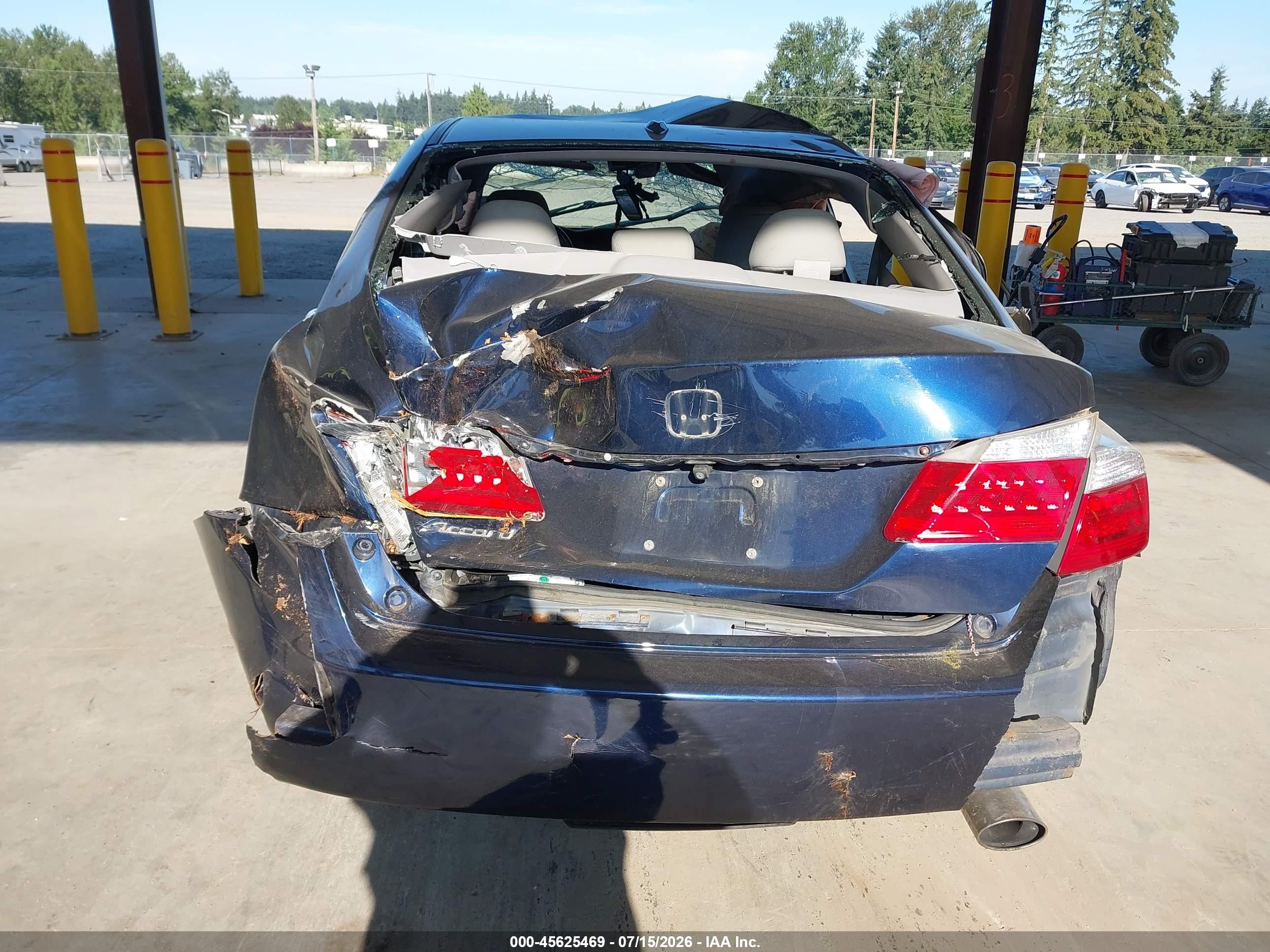 2015 Honda Accord Ex-l Blue vin: 1HGCR2F86FA147925