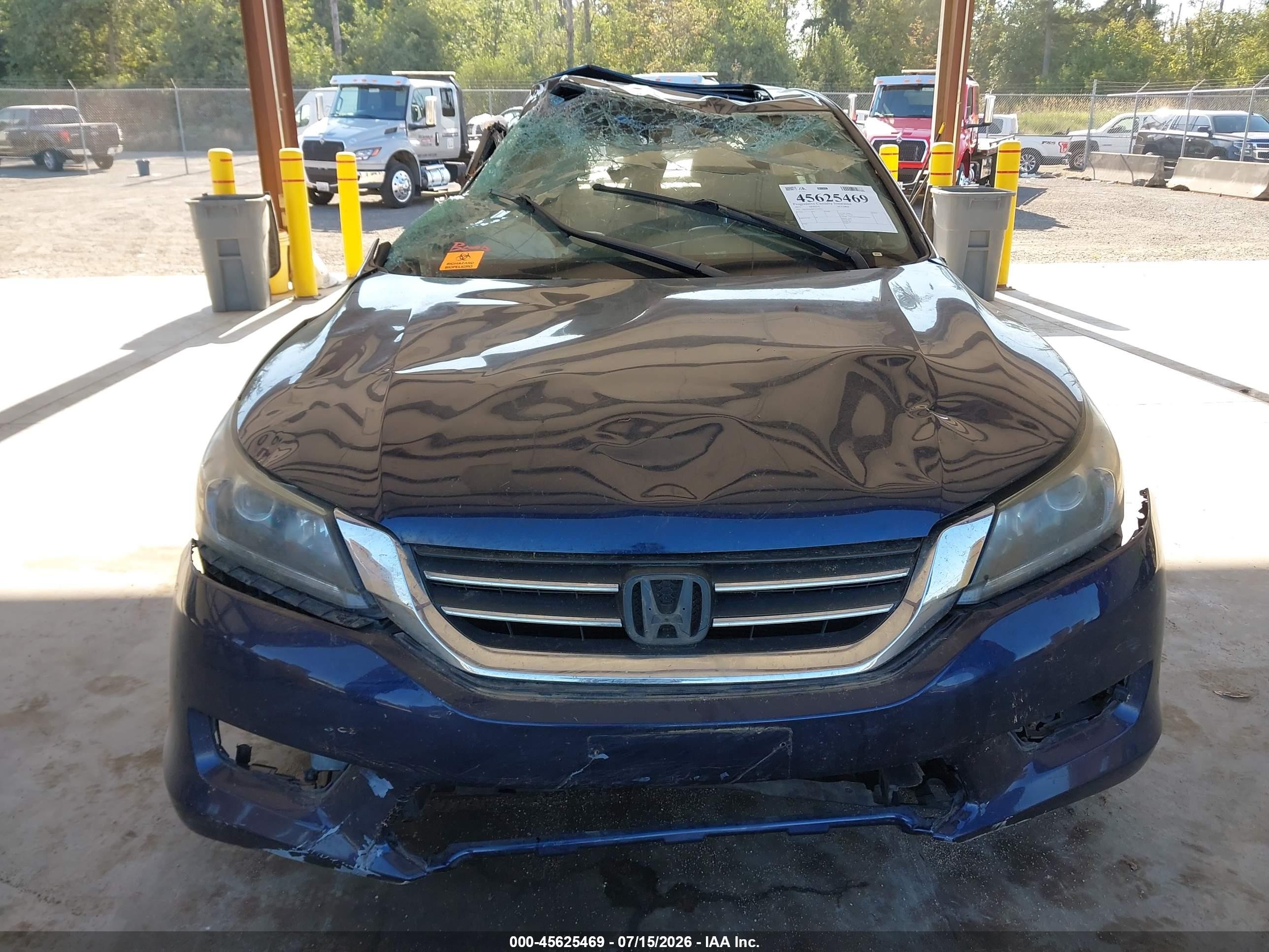 2015 Honda Accord Ex-l Blue vin: 1HGCR2F86FA147925