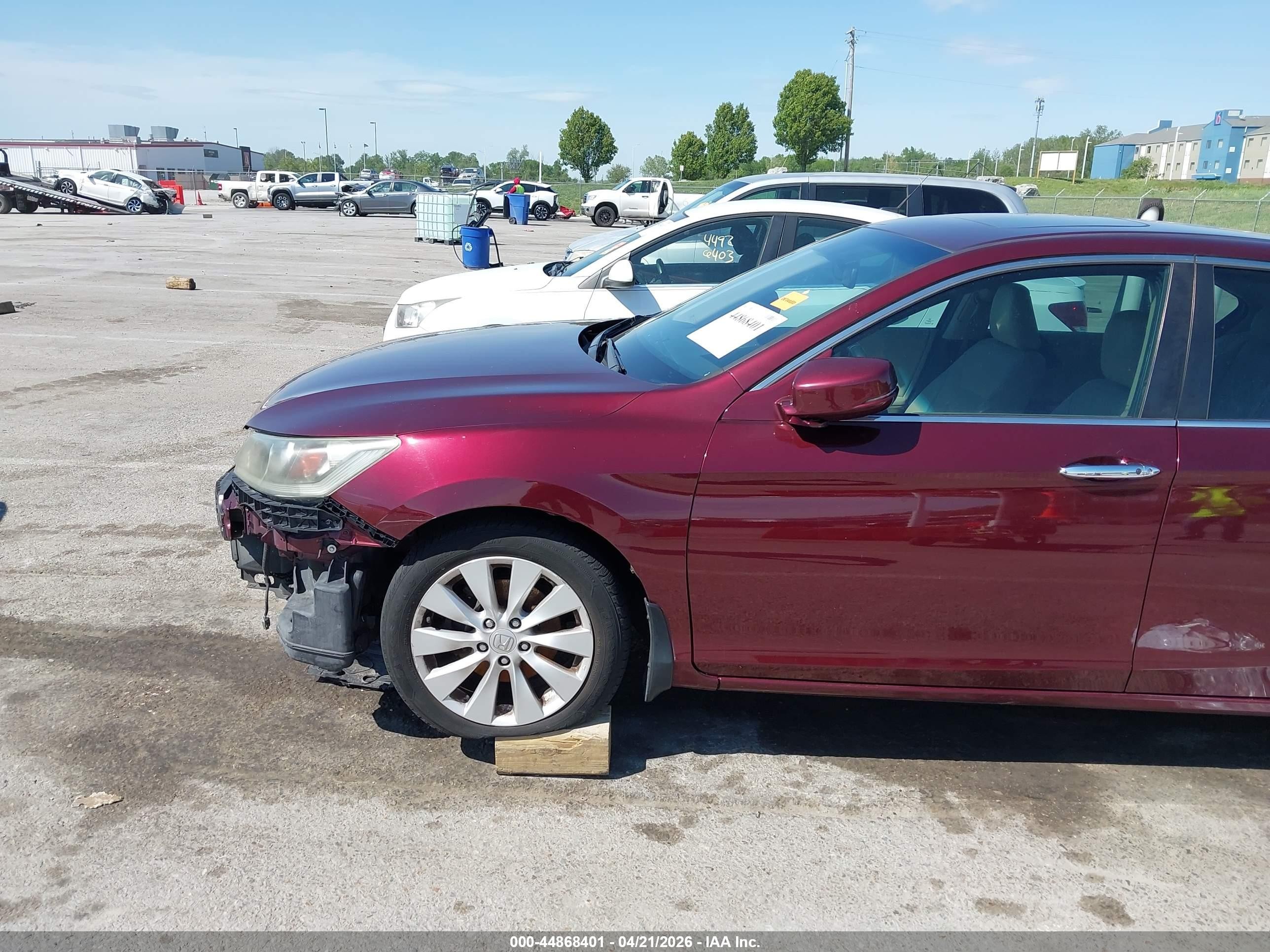 2015 Honda Accord Ex-l Burgundy vin: 1HGCR2F86FA163204