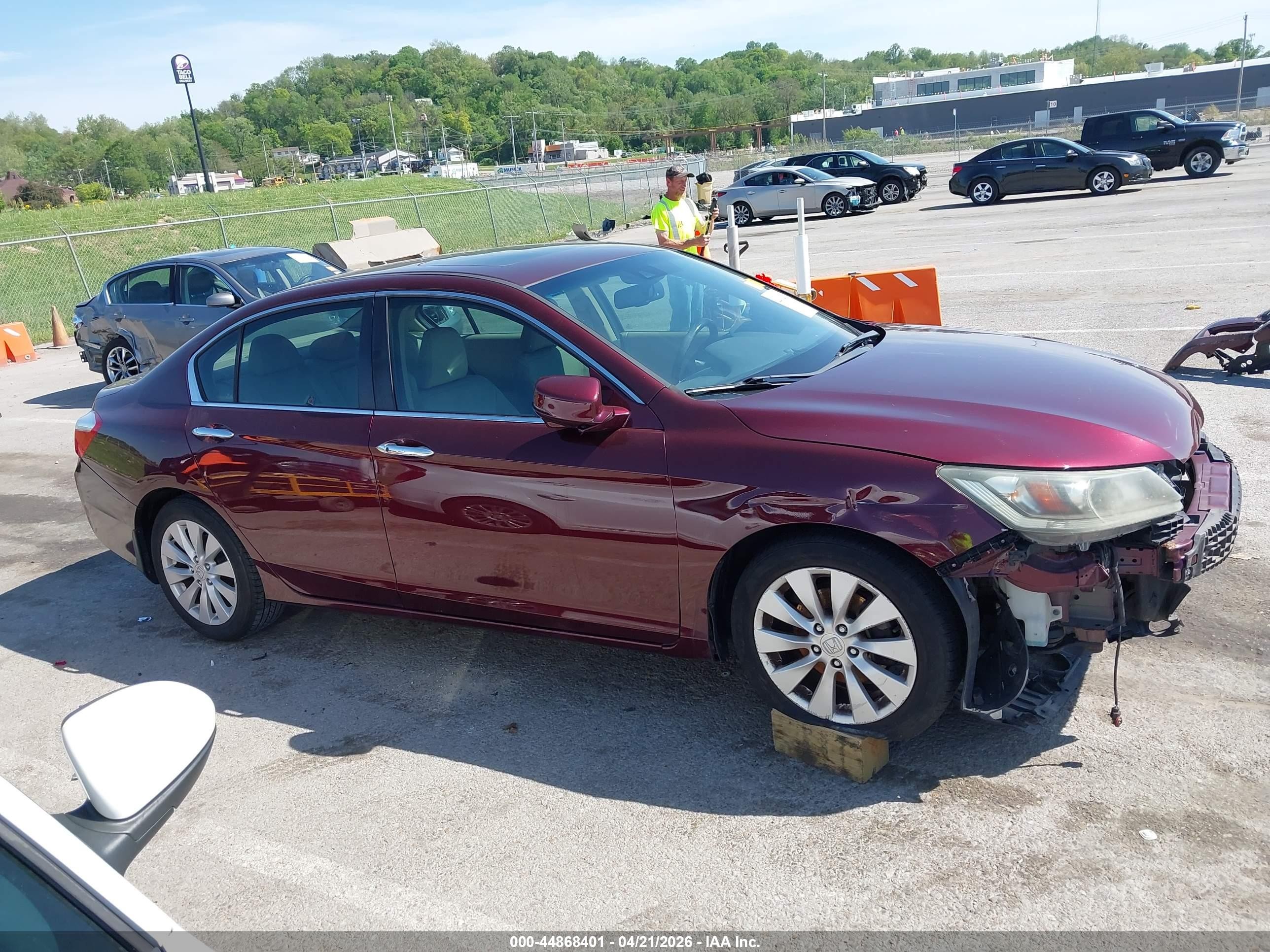 2015 Honda Accord Ex-l Burgundy vin: 1HGCR2F86FA163204