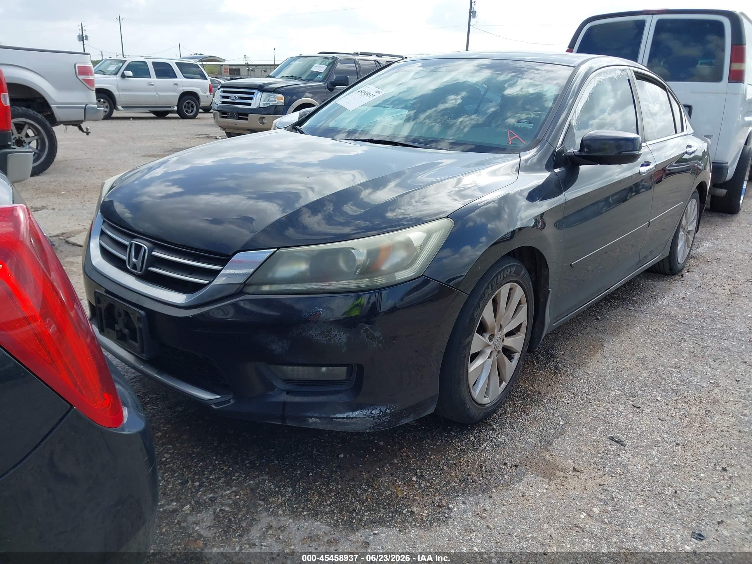 2015 Honda Accord Ex-l Black vin: 1HGCR2F86FA202101