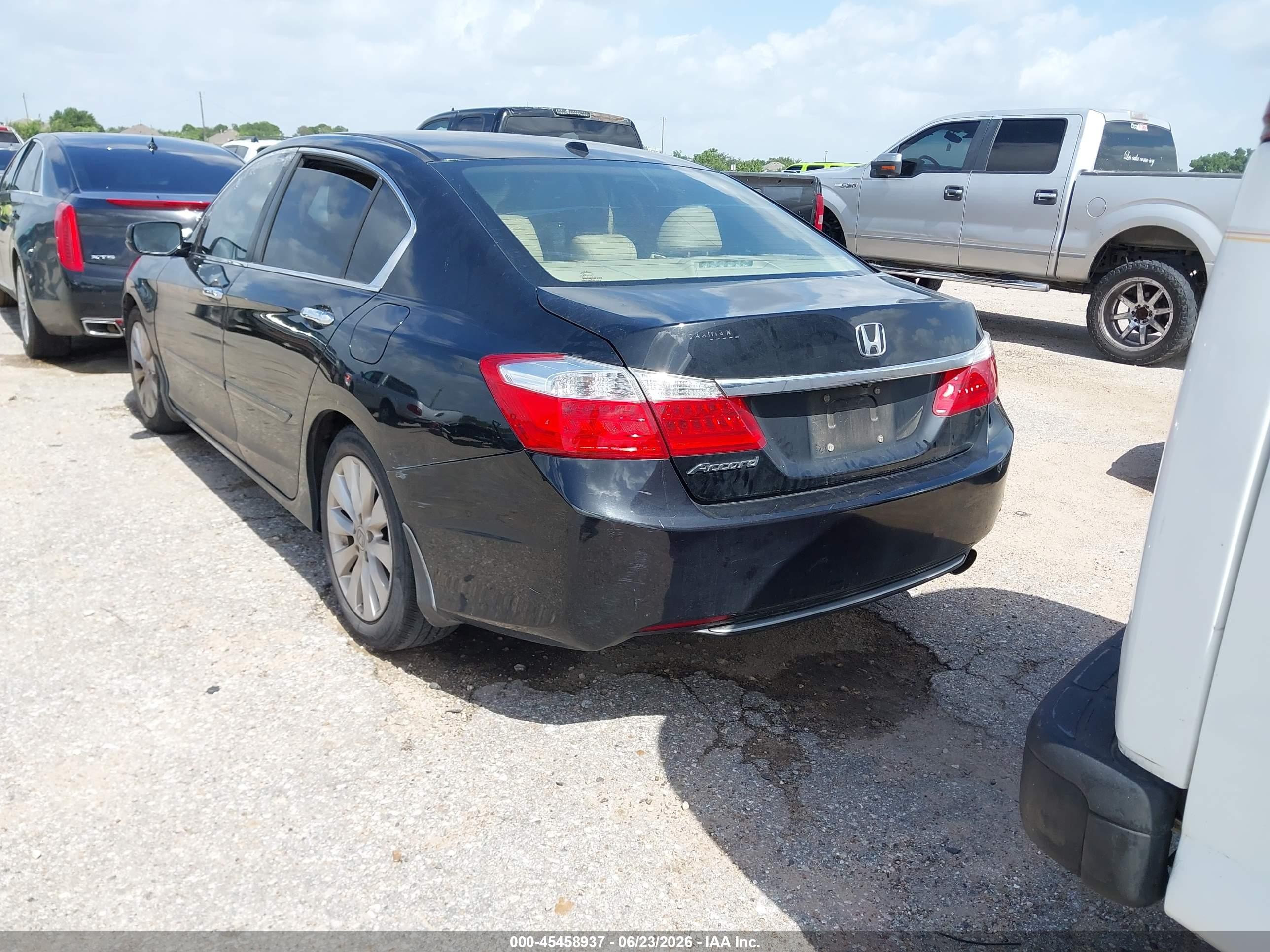 2015 Honda Accord Ex-l Black vin: 1HGCR2F86FA202101