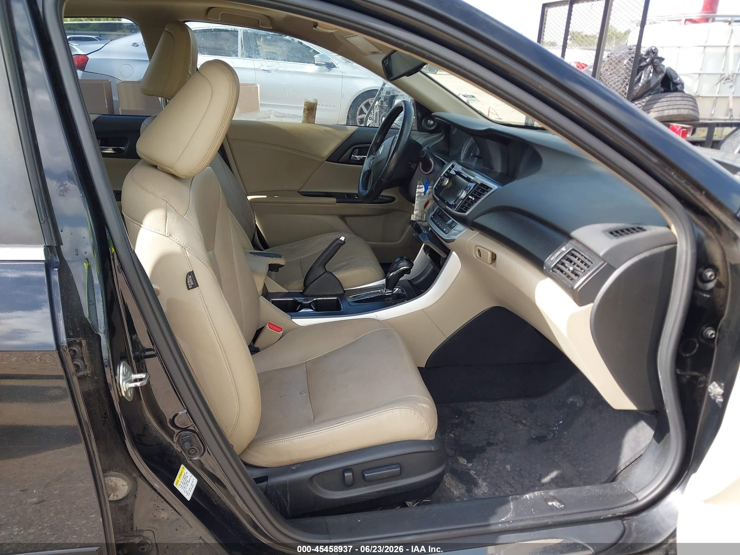 2015 Honda Accord Ex-l Black vin: 1HGCR2F86FA202101