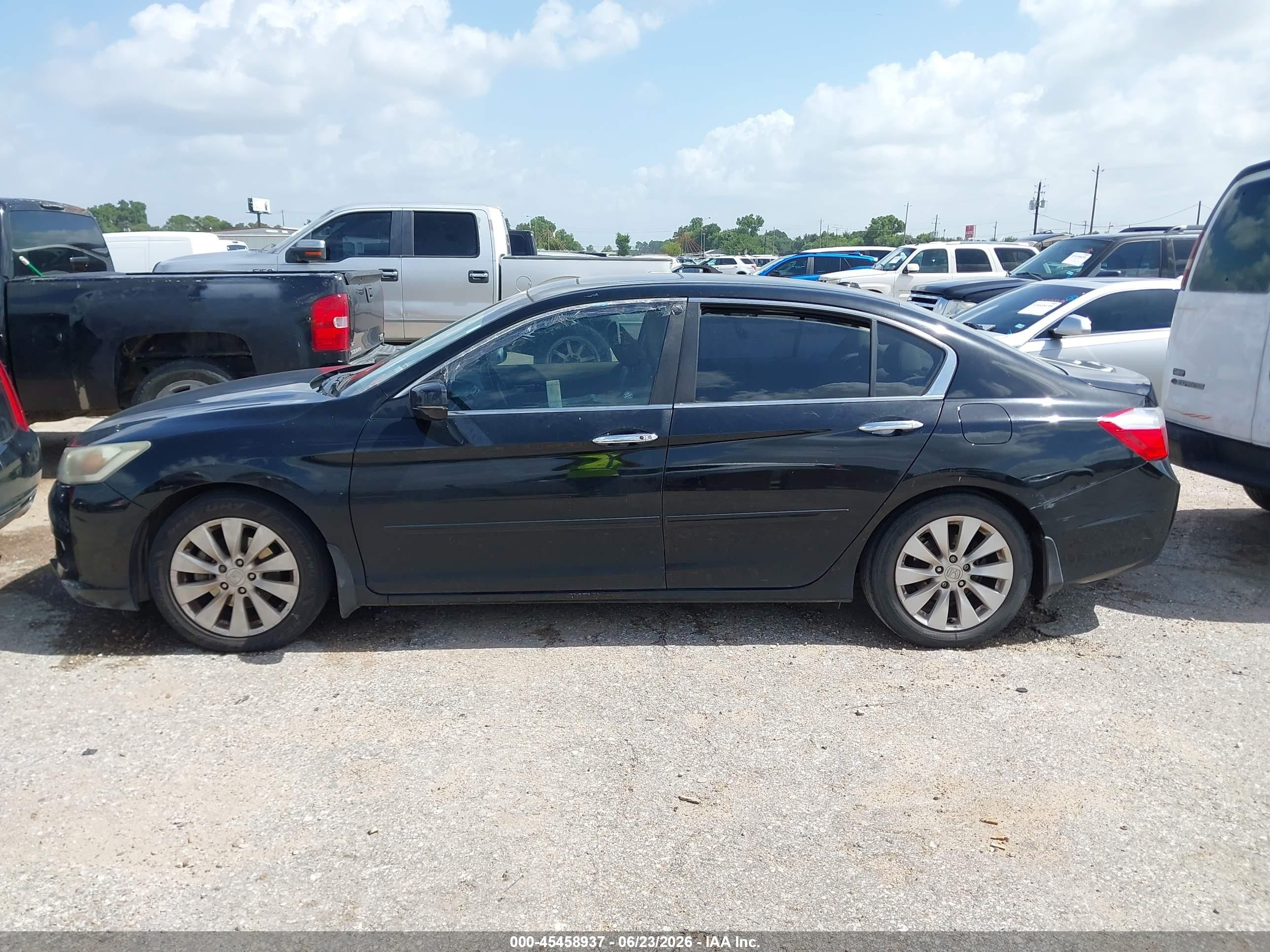 2015 Honda Accord Ex-l Black vin: 1HGCR2F86FA202101
