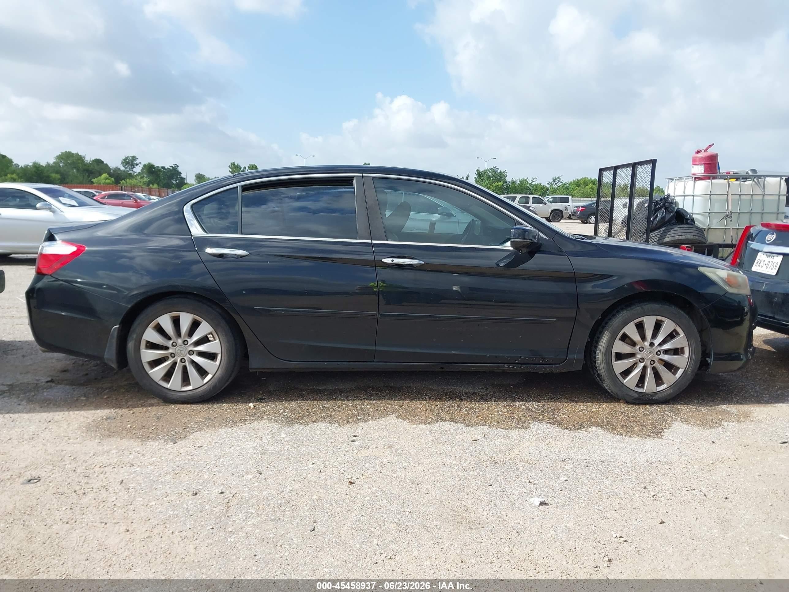 2015 Honda Accord Ex-l Black vin: 1HGCR2F86FA202101