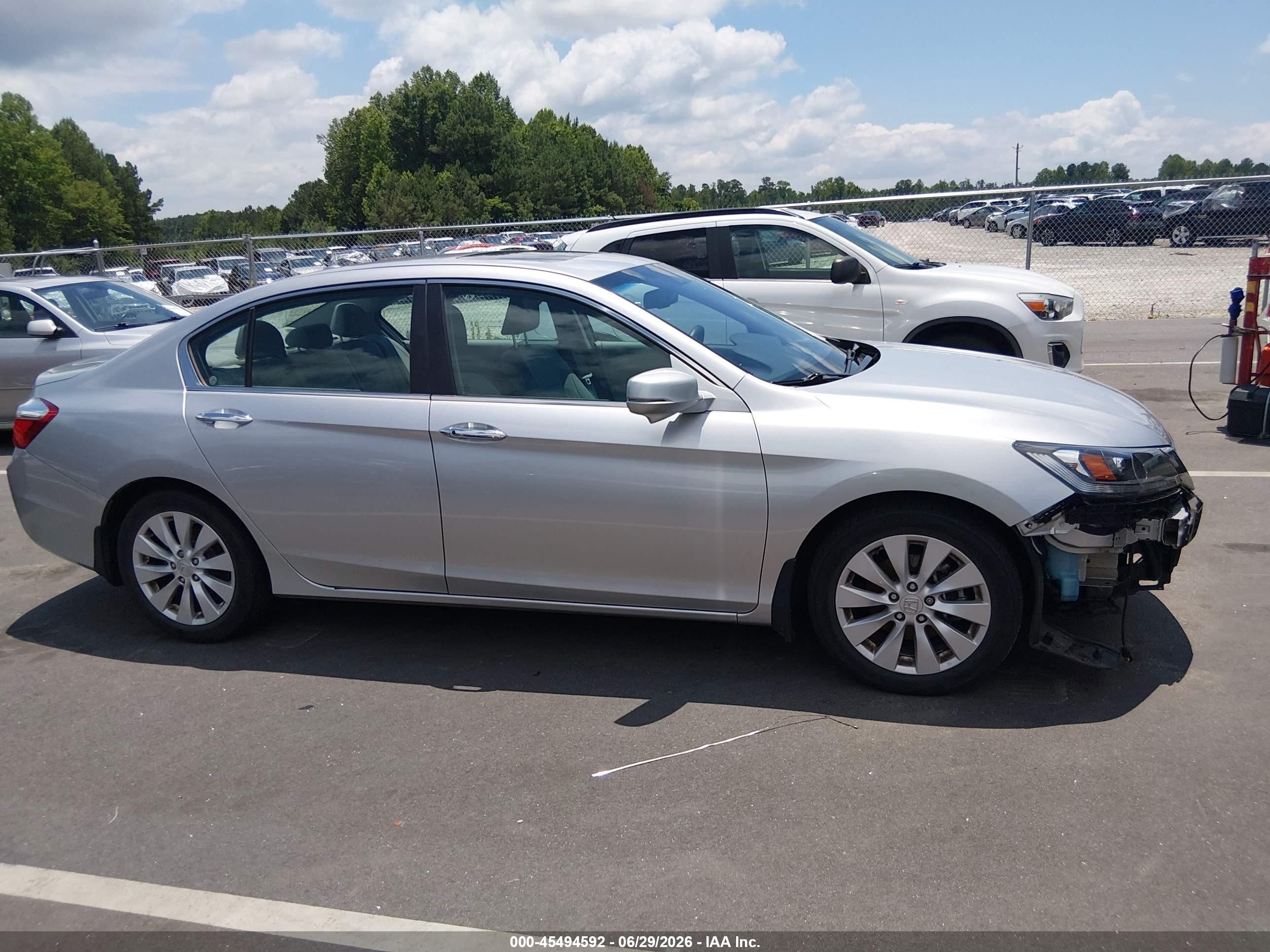 2015 Honda Accord Ex-l Silver vin: 1HGCR2F86FA202776