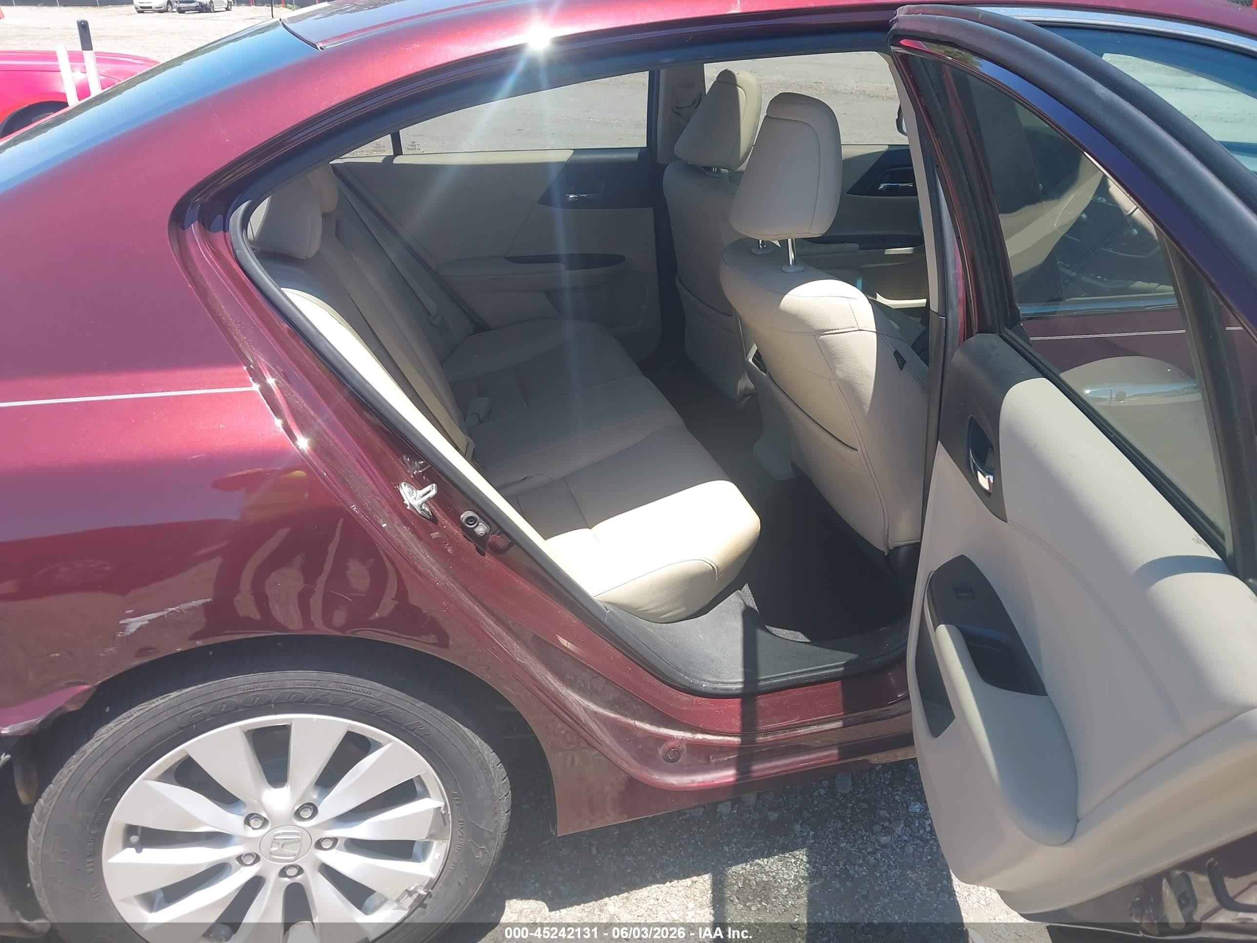 2015 Honda Accord Ex-l Red vin: 1HGCR2F86FA221344