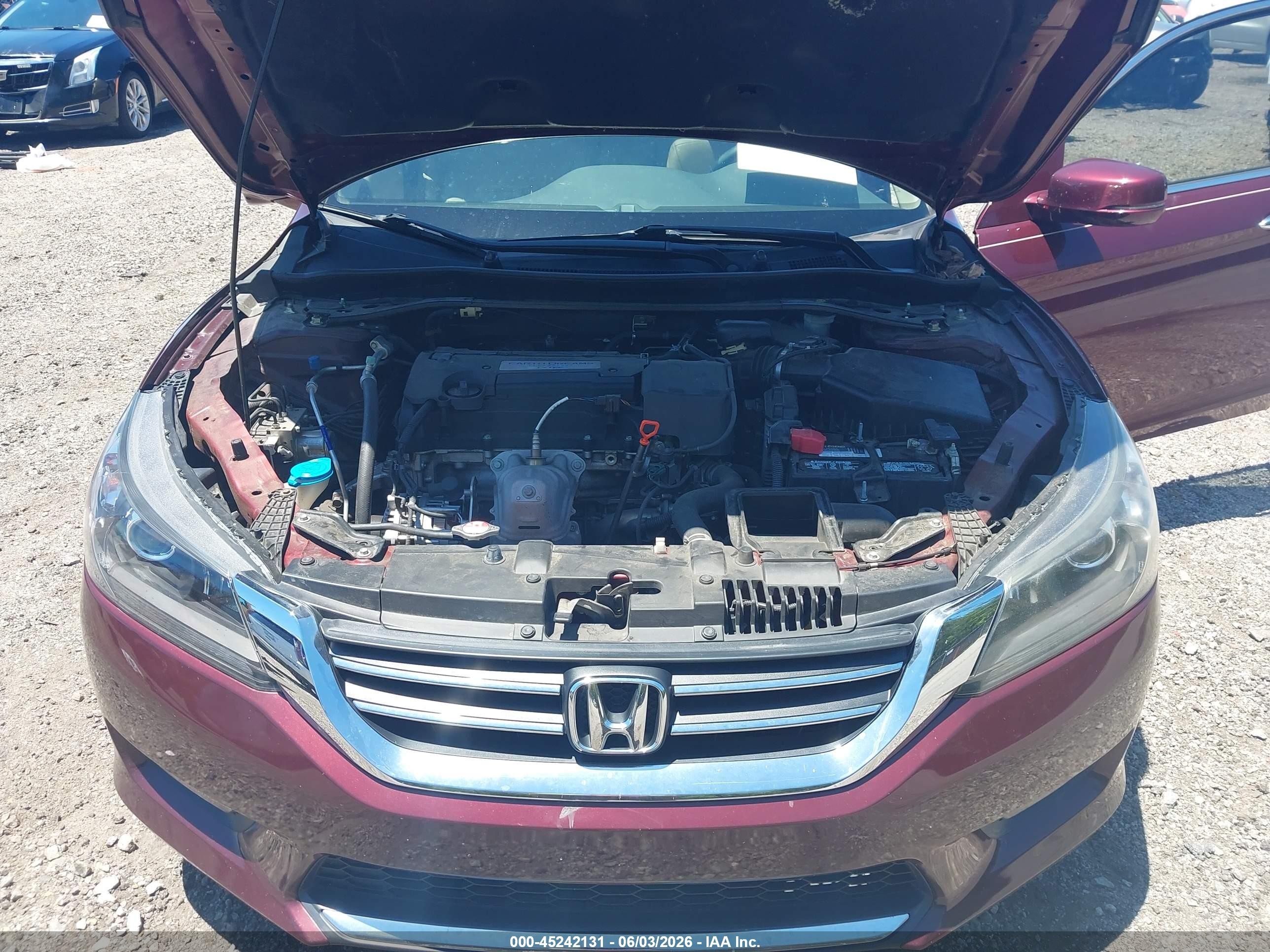 2015 Honda Accord Ex-l Red vin: 1HGCR2F86FA221344