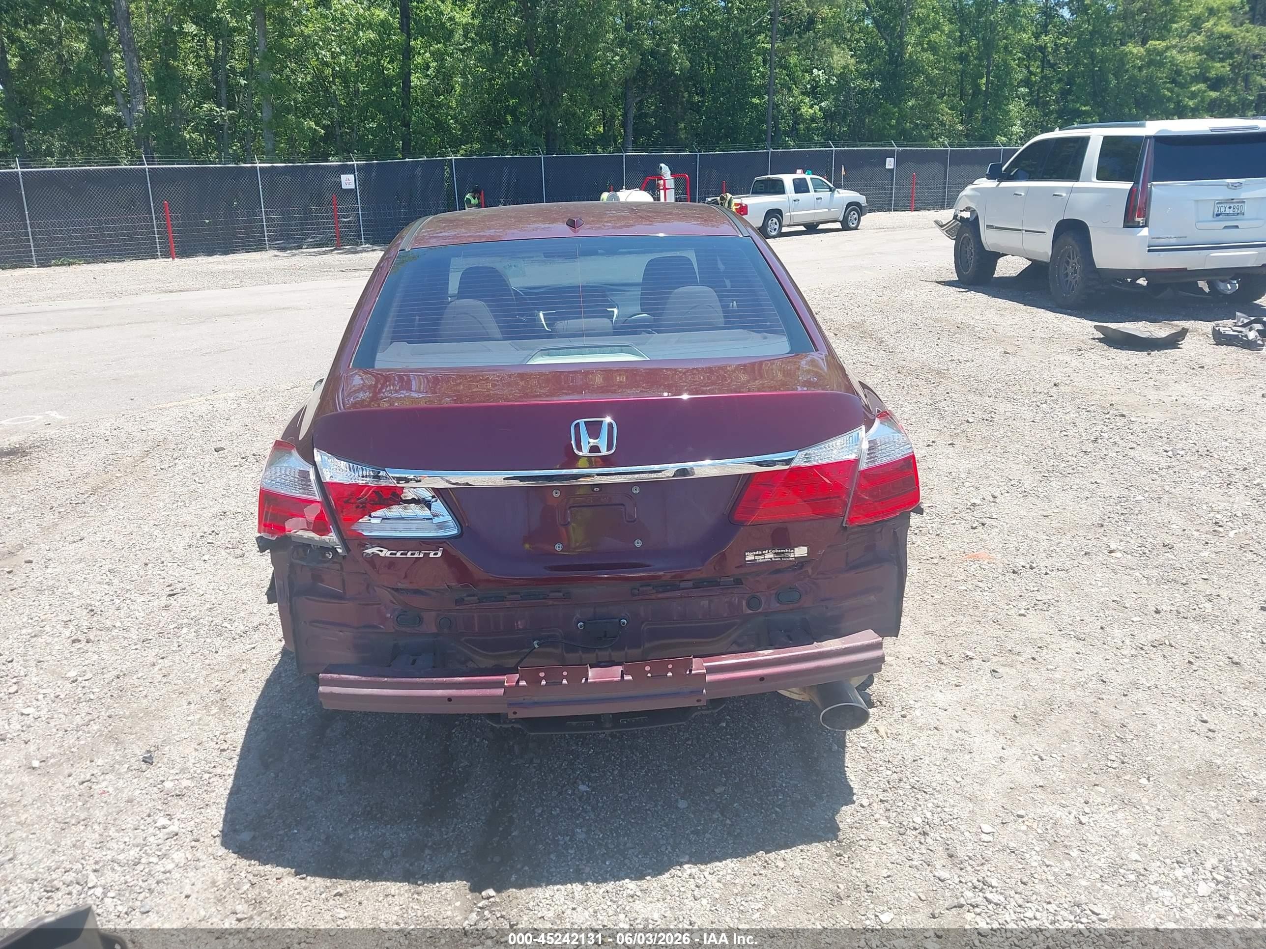 2015 Honda Accord Ex-l Red vin: 1HGCR2F86FA221344