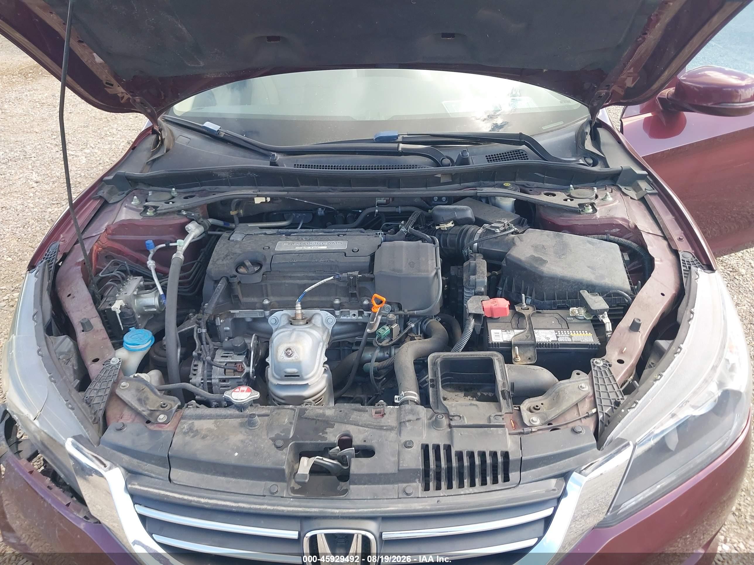 2015 Honda Accord Ex-l Бордовый vin: 1HGCR2F86FA260189