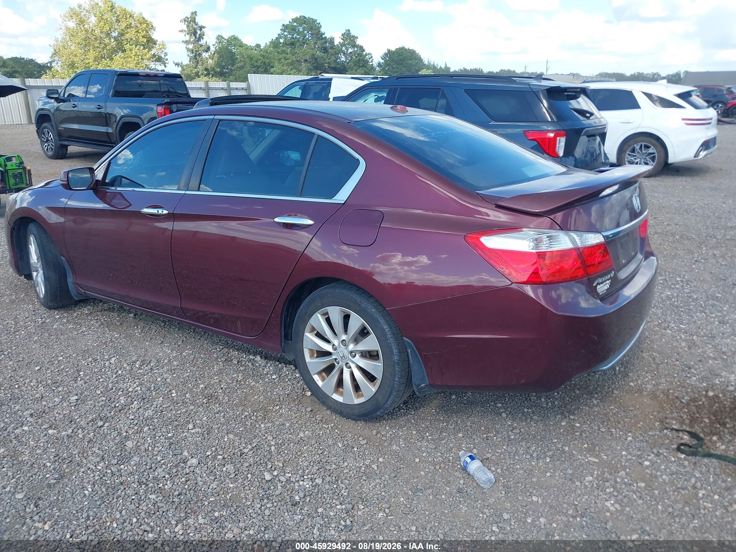 2015 Honda Accord Ex-l Бордовый vin: 1HGCR2F86FA260189