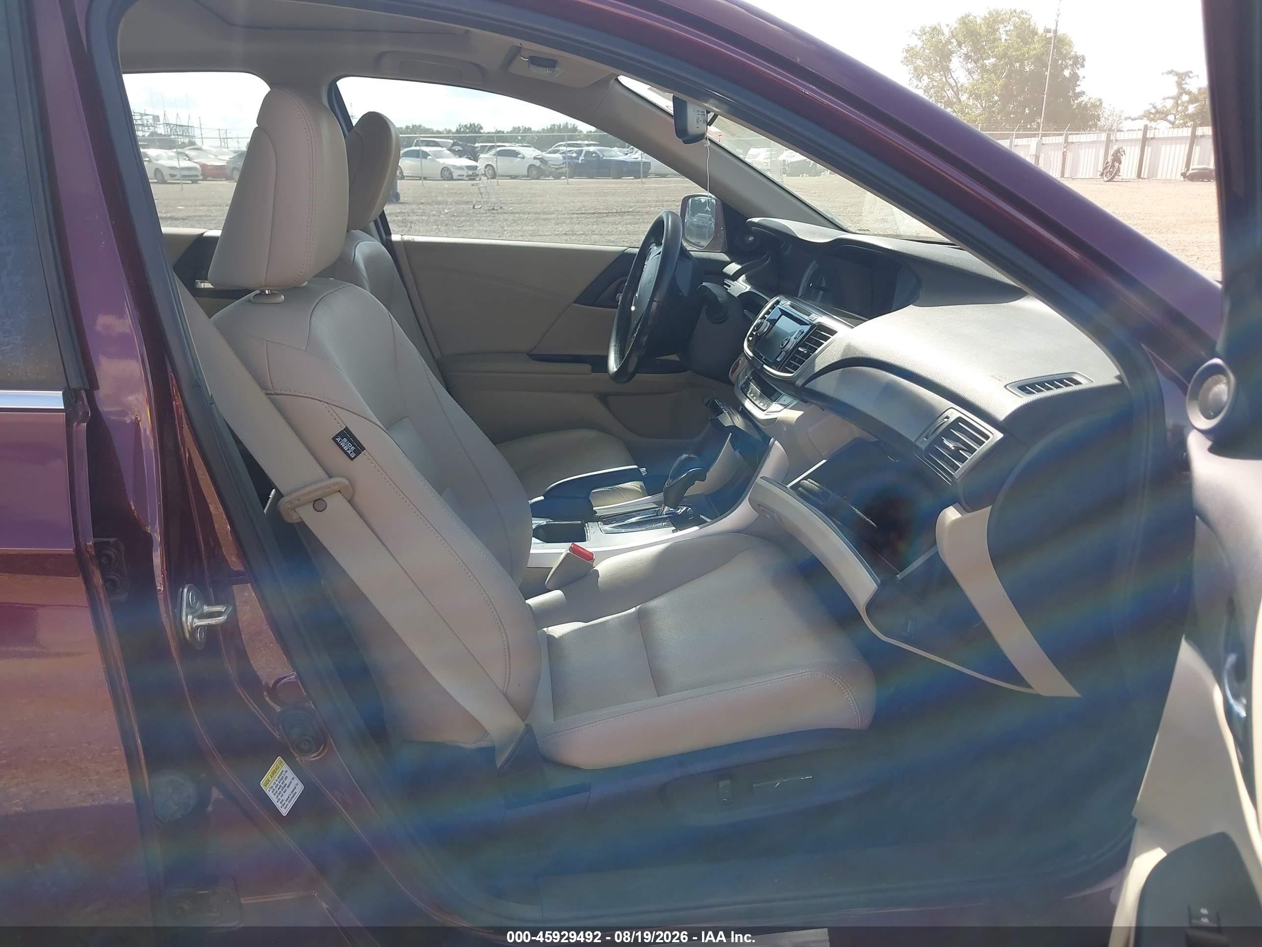 2015 Honda Accord Ex-l Бордовый vin: 1HGCR2F86FA260189