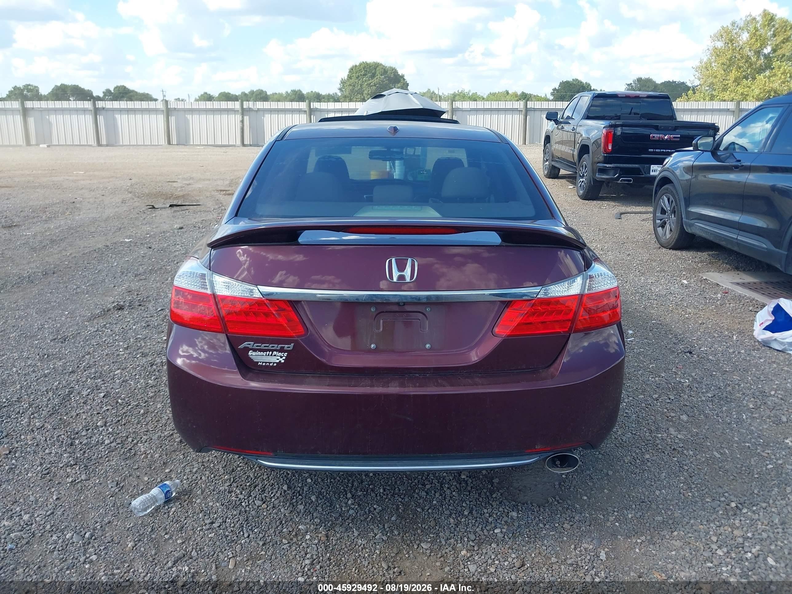 2015 Honda Accord Ex-l Бордовый vin: 1HGCR2F86FA260189